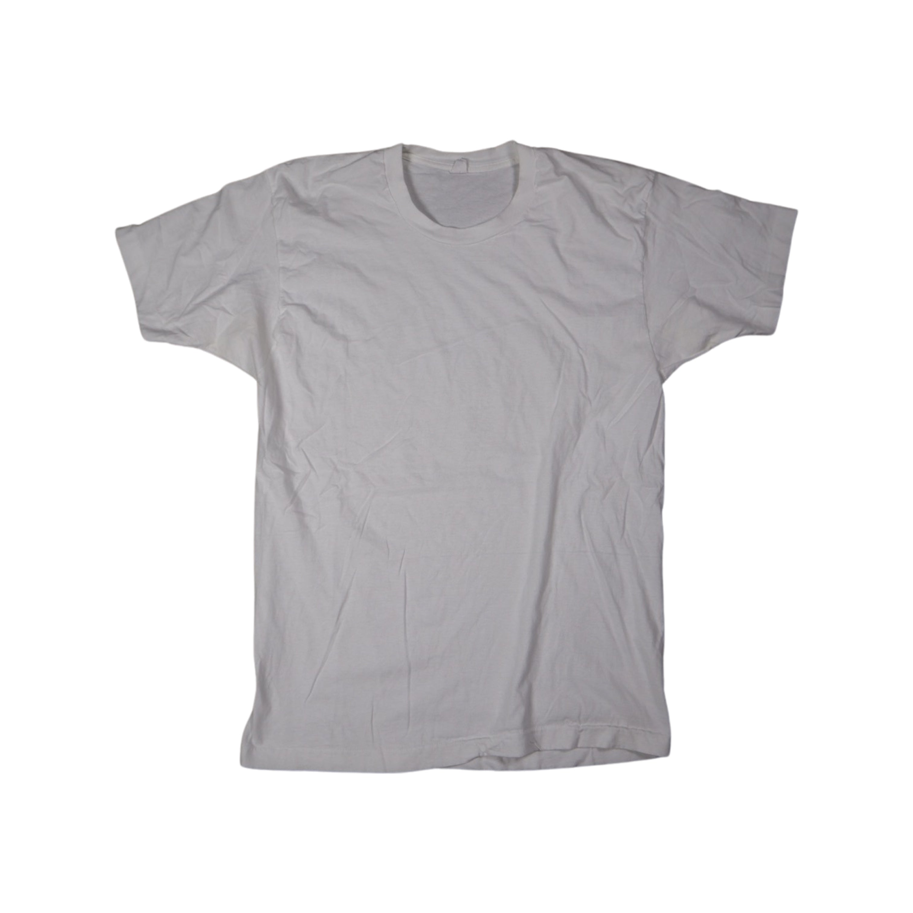 White 80s Solid T-Shirt Essential (XL)