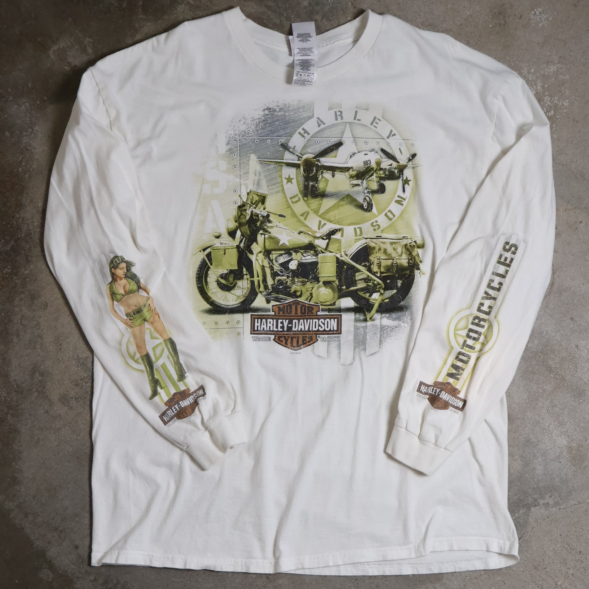 Harley Davidson Military Longsleeve T-Shirt (XXL)