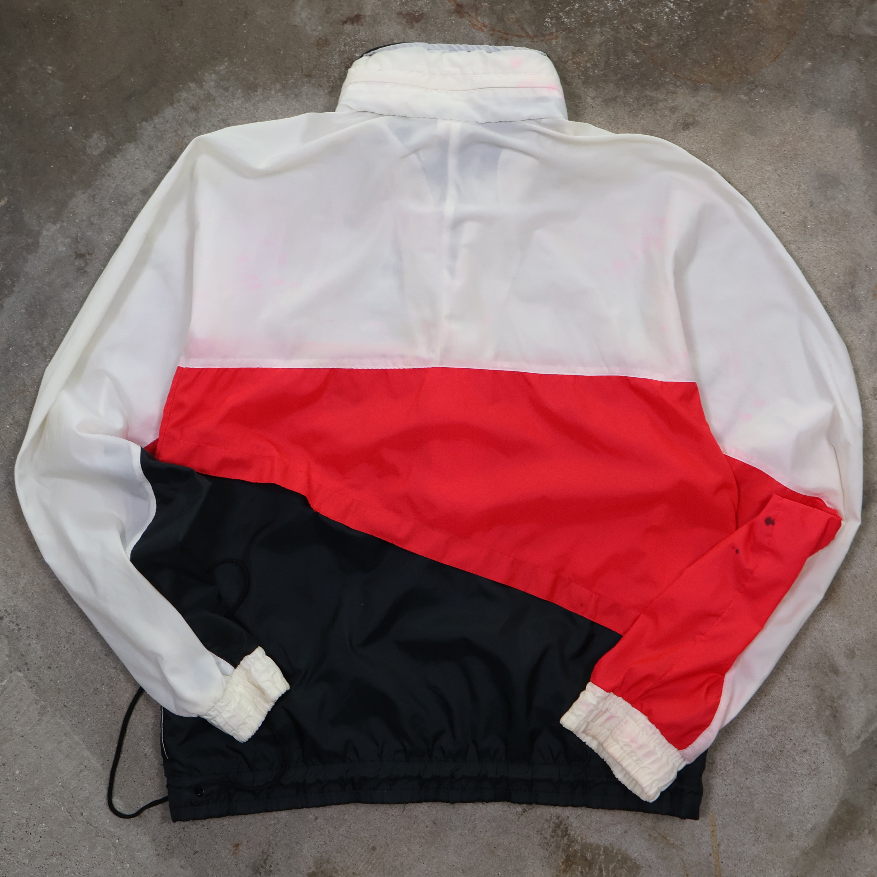 Nike Windbreaker Jacket Red/White/Black 80/90s (Medium)