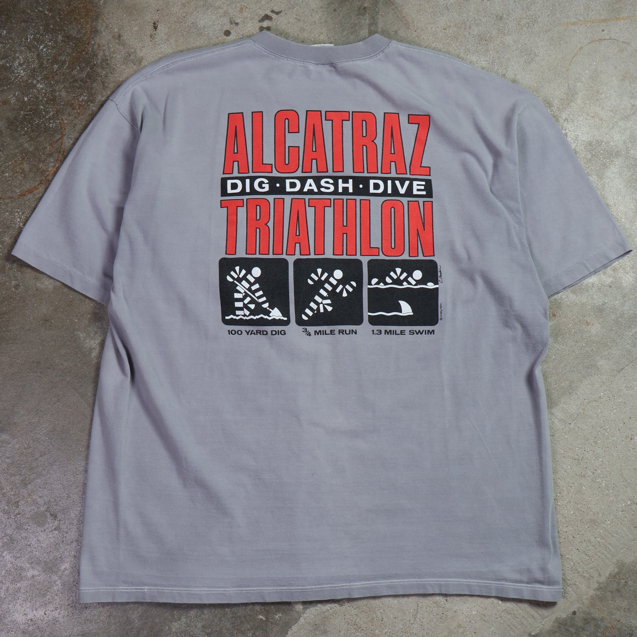 Alcatraz Triathalon T-Shirt 90s (XXL)