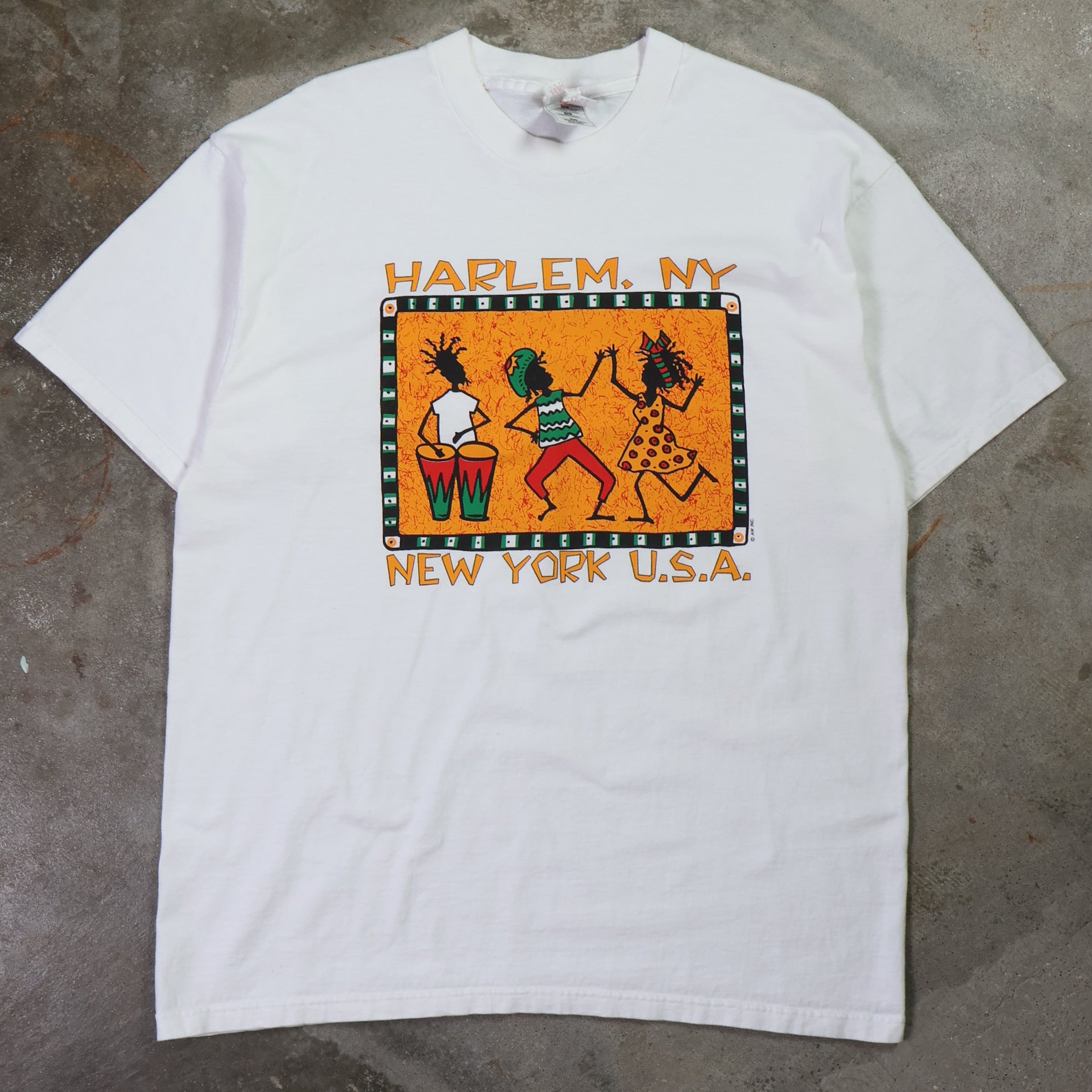 Harlem, NY Cartoon T-Shirt 90s (XL)