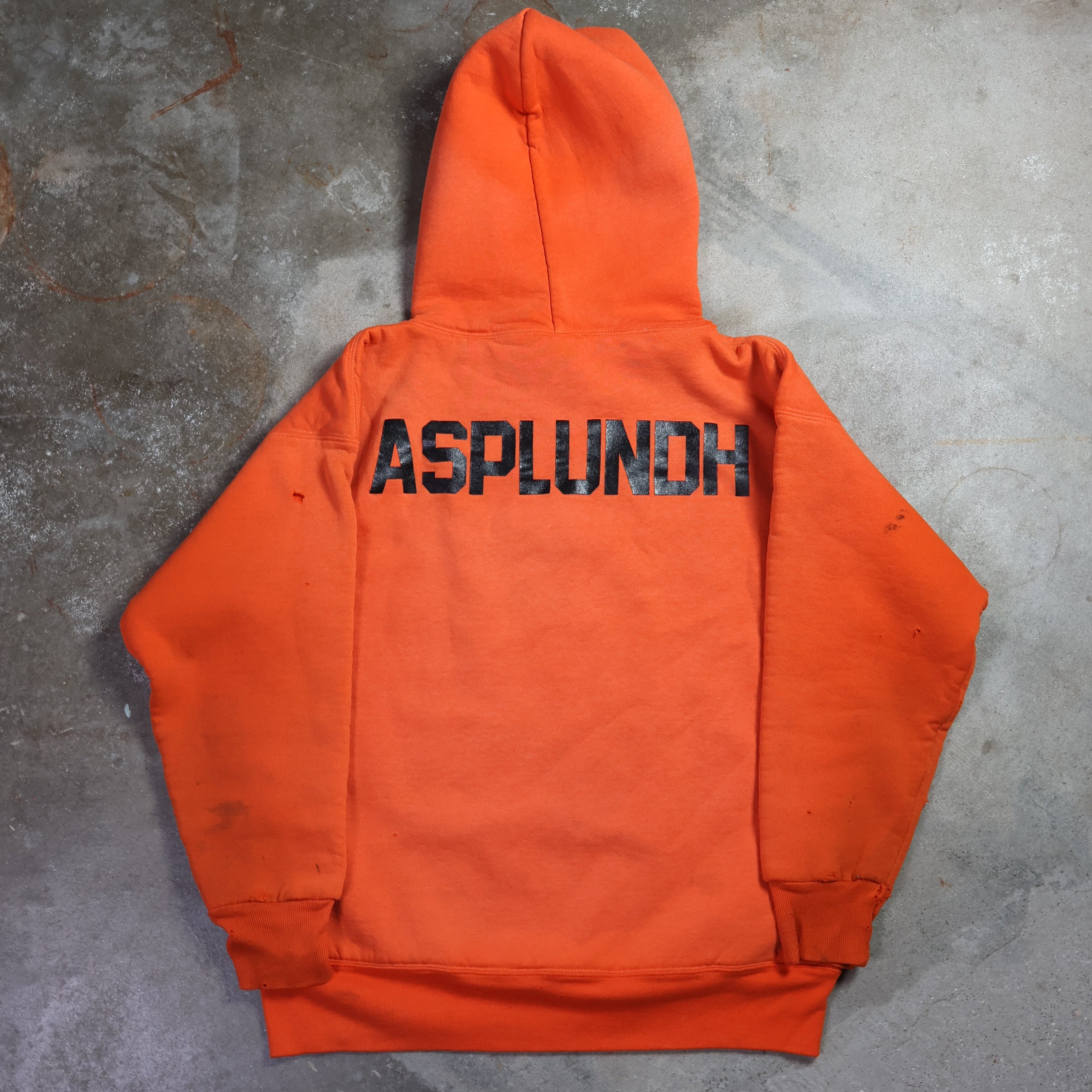 Faded Orange Russell Hoodie 80s (Large)