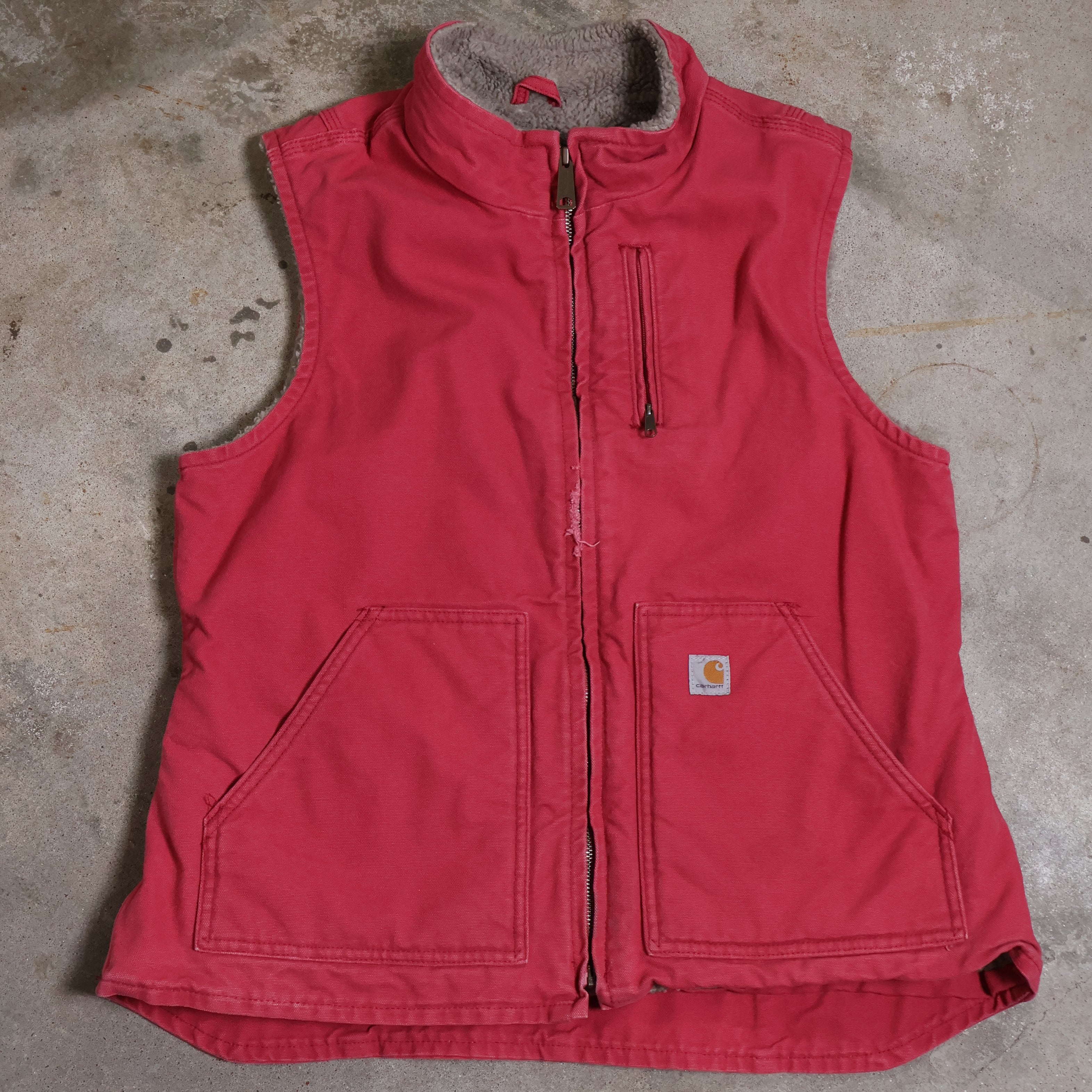 Pink Carhartt Canvas Vest (Medium)