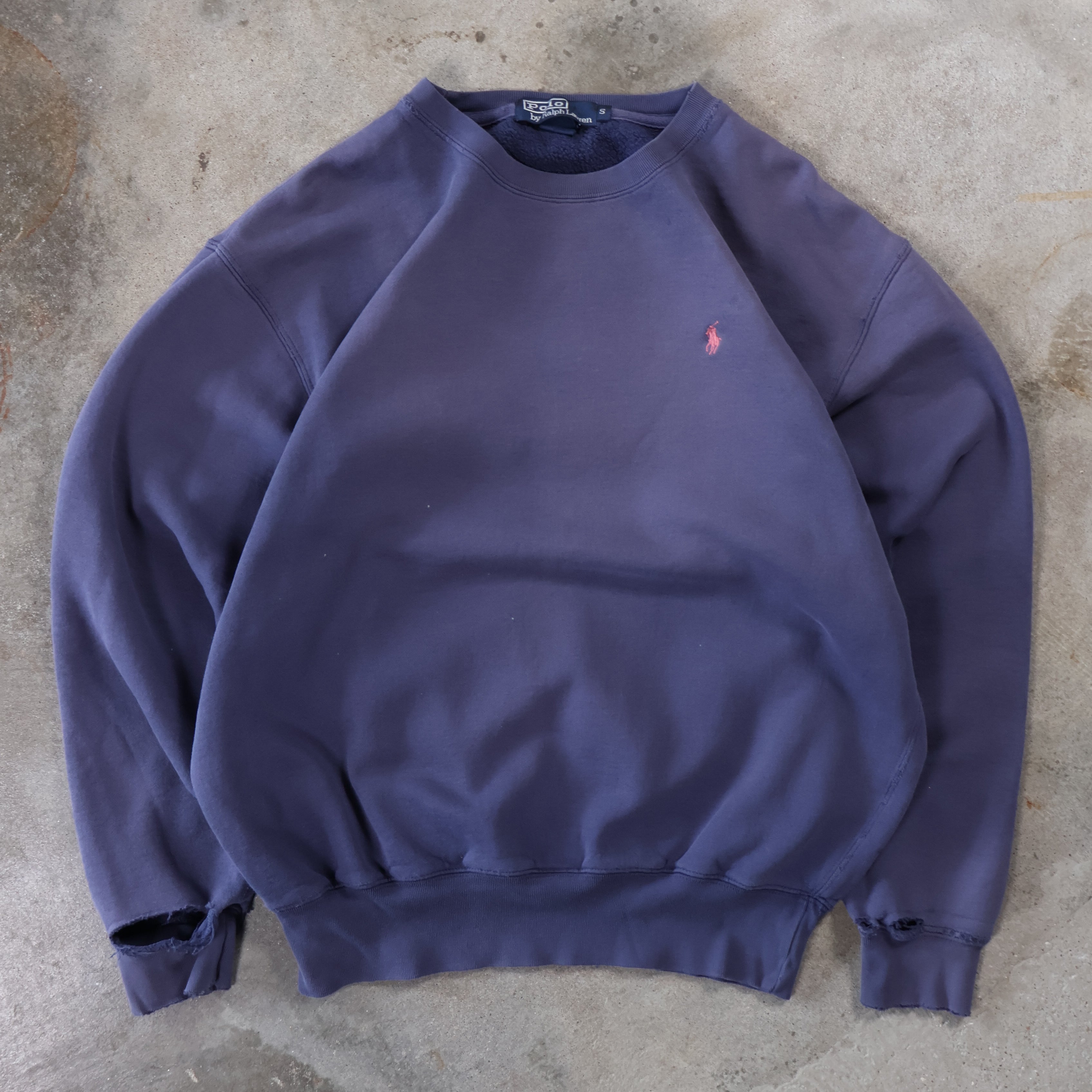 Navy Polo Sweatshirt (Small)