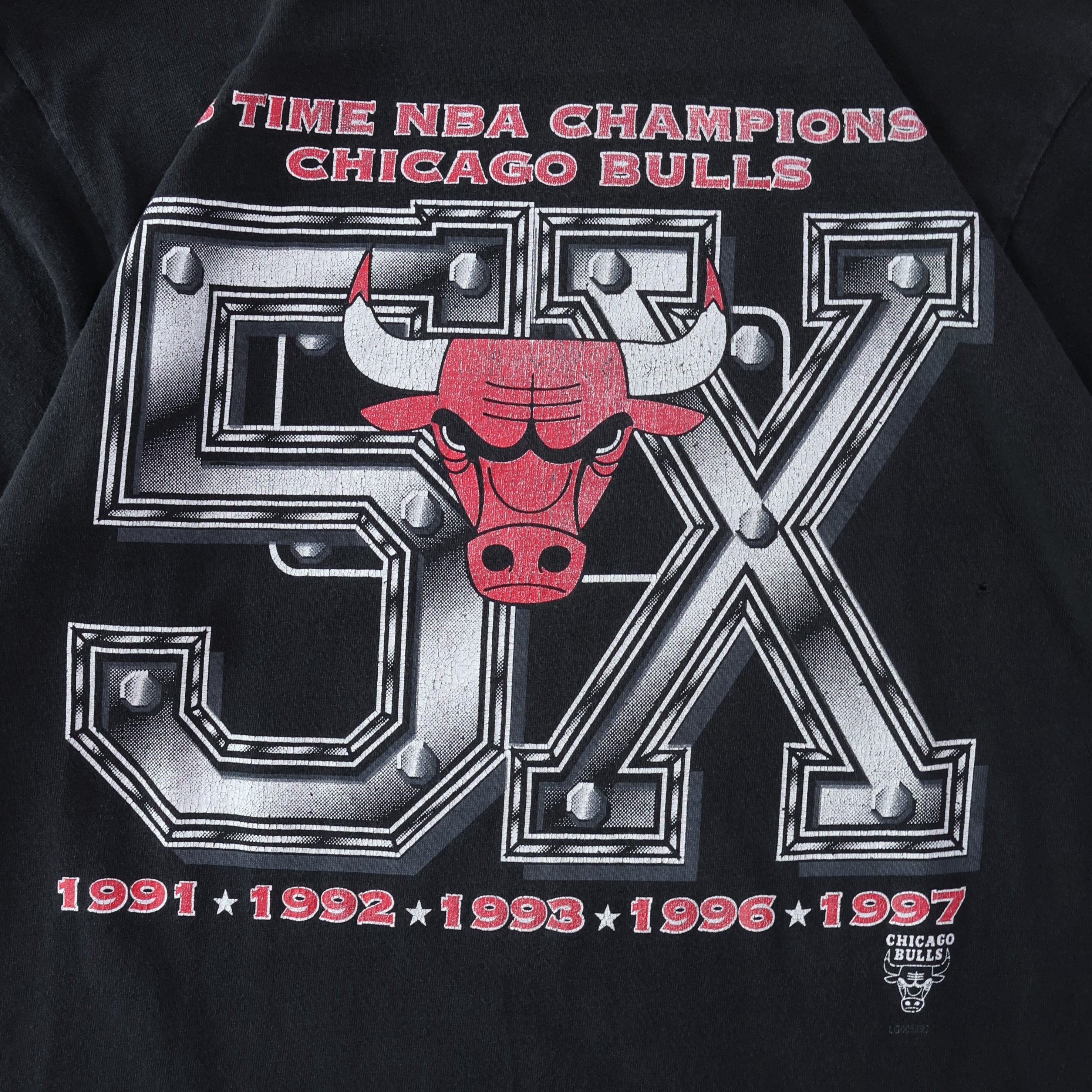 Chicago Bulls 5x NBA Champions T-Shirt 1997 (Large)