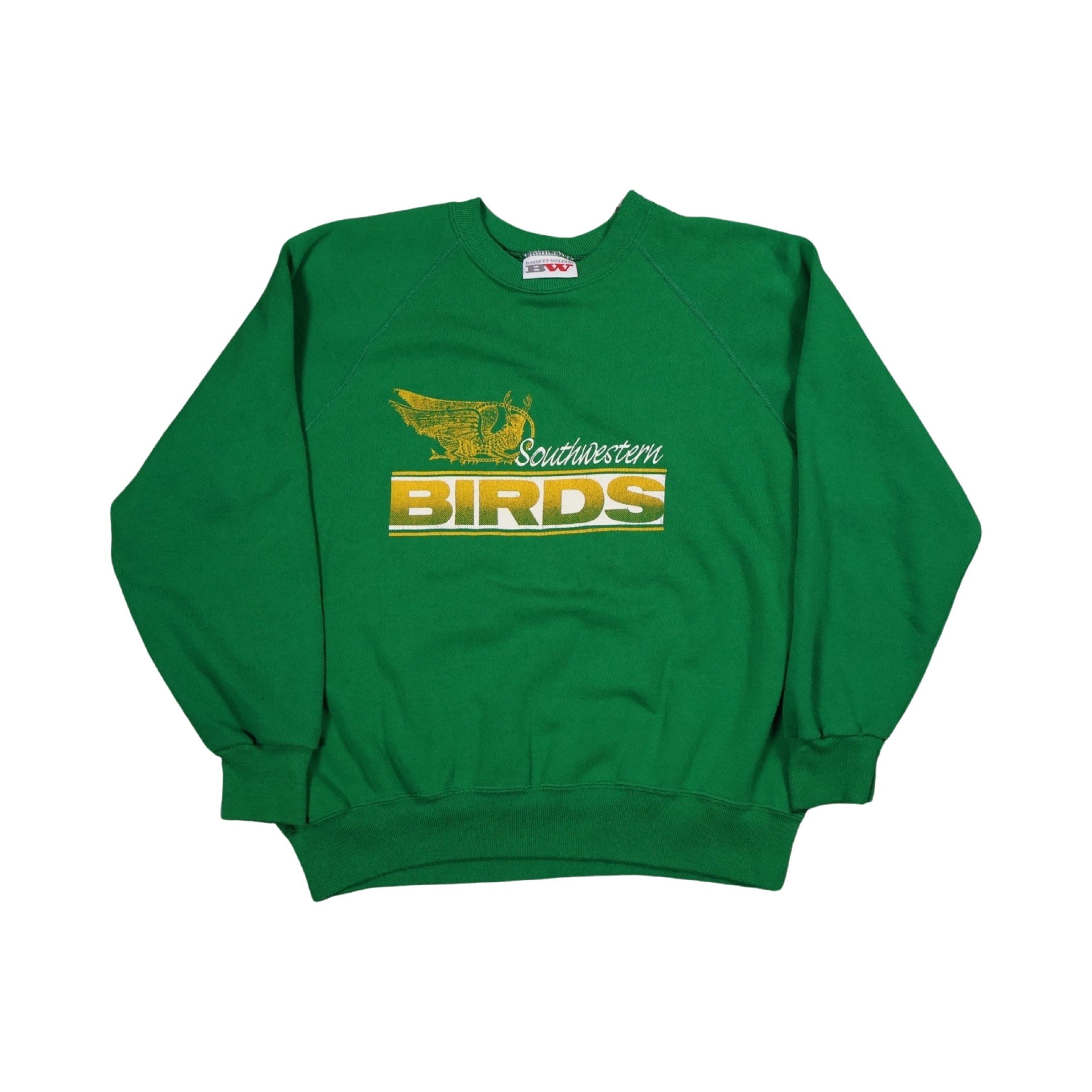 Green Southwestern Birds 80s Sweater (Small)