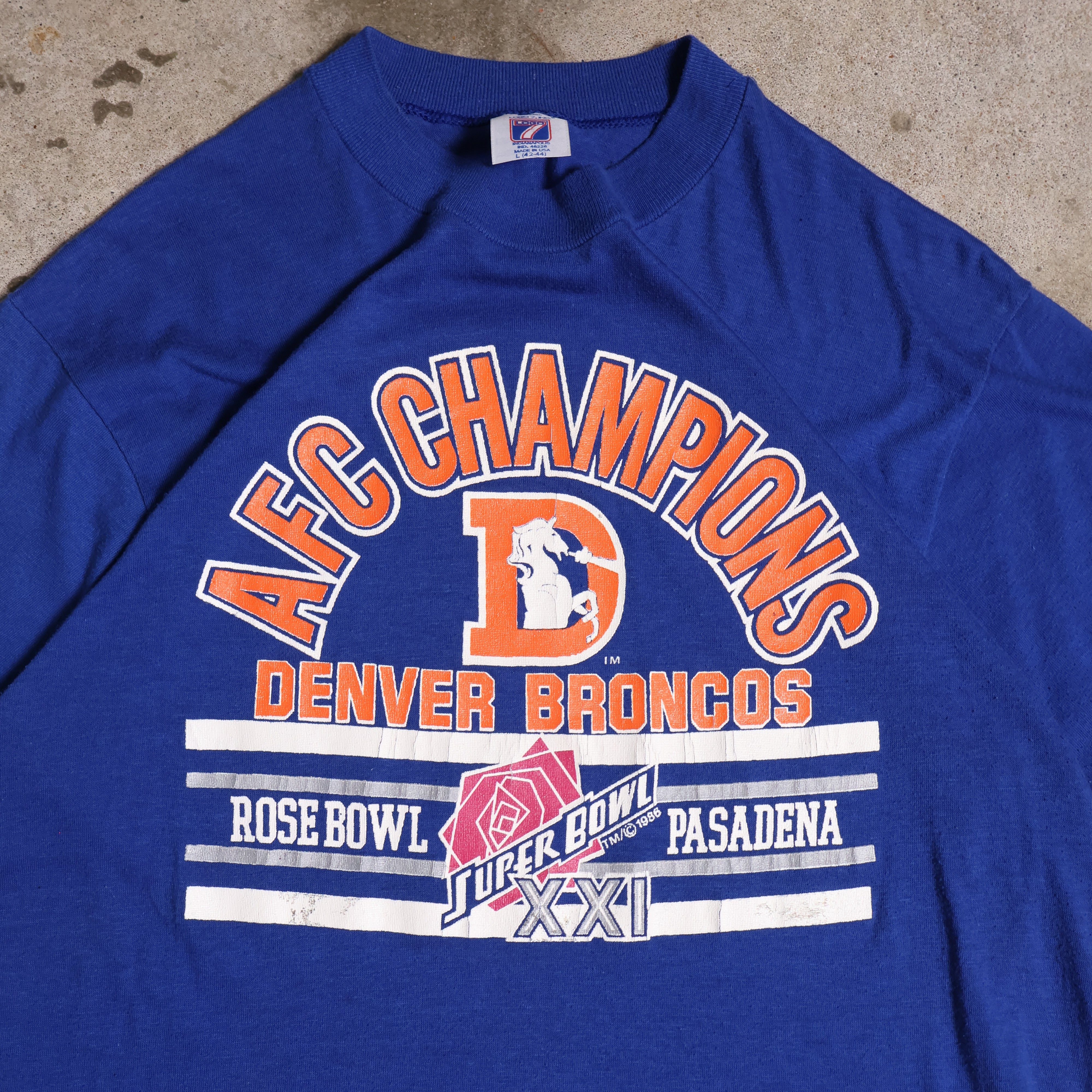 Denver Broncos AFC Champs T-Shirt 1986 (Medium)