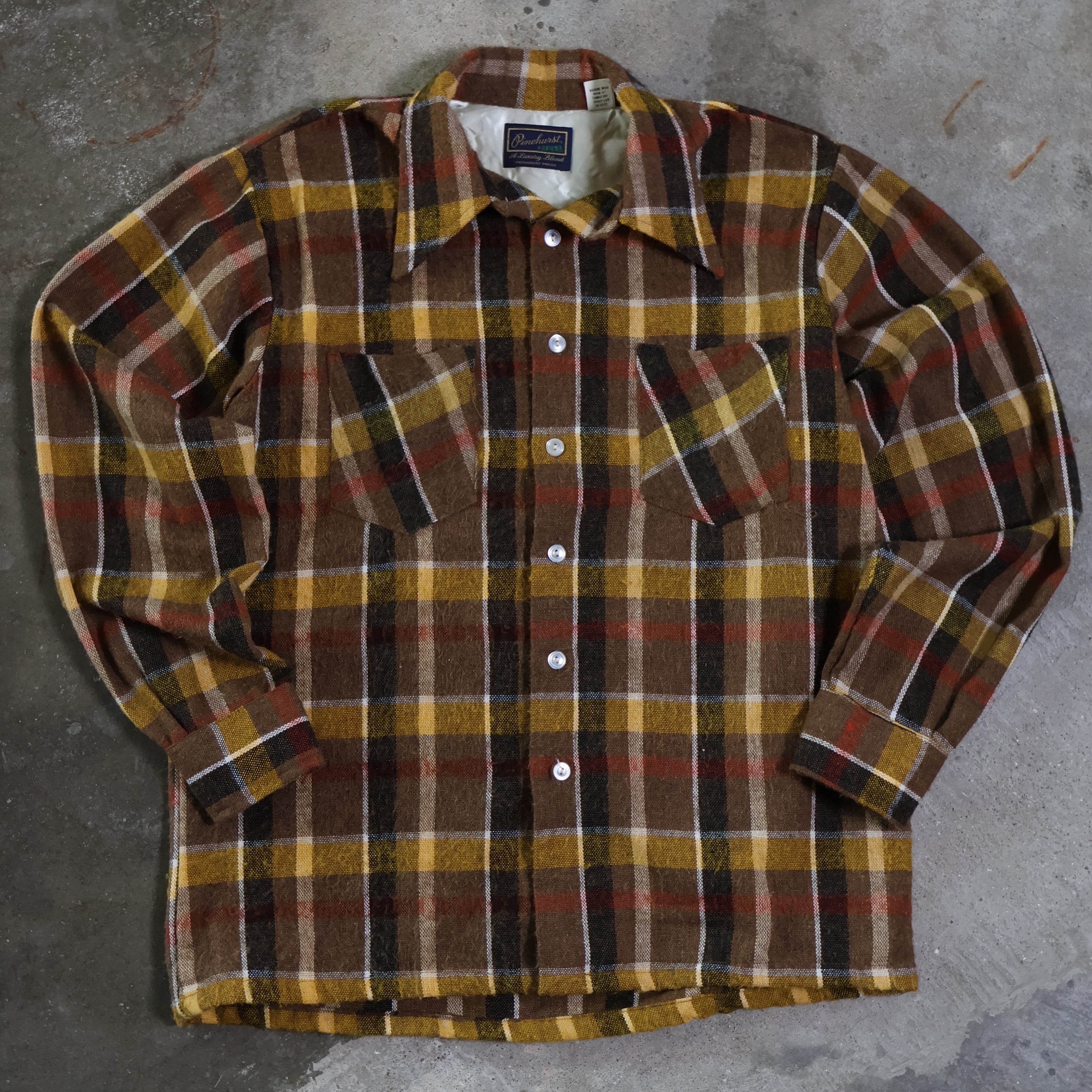 Brown/Yellow/Orange Pinhurst Flannel 90s (Medium)