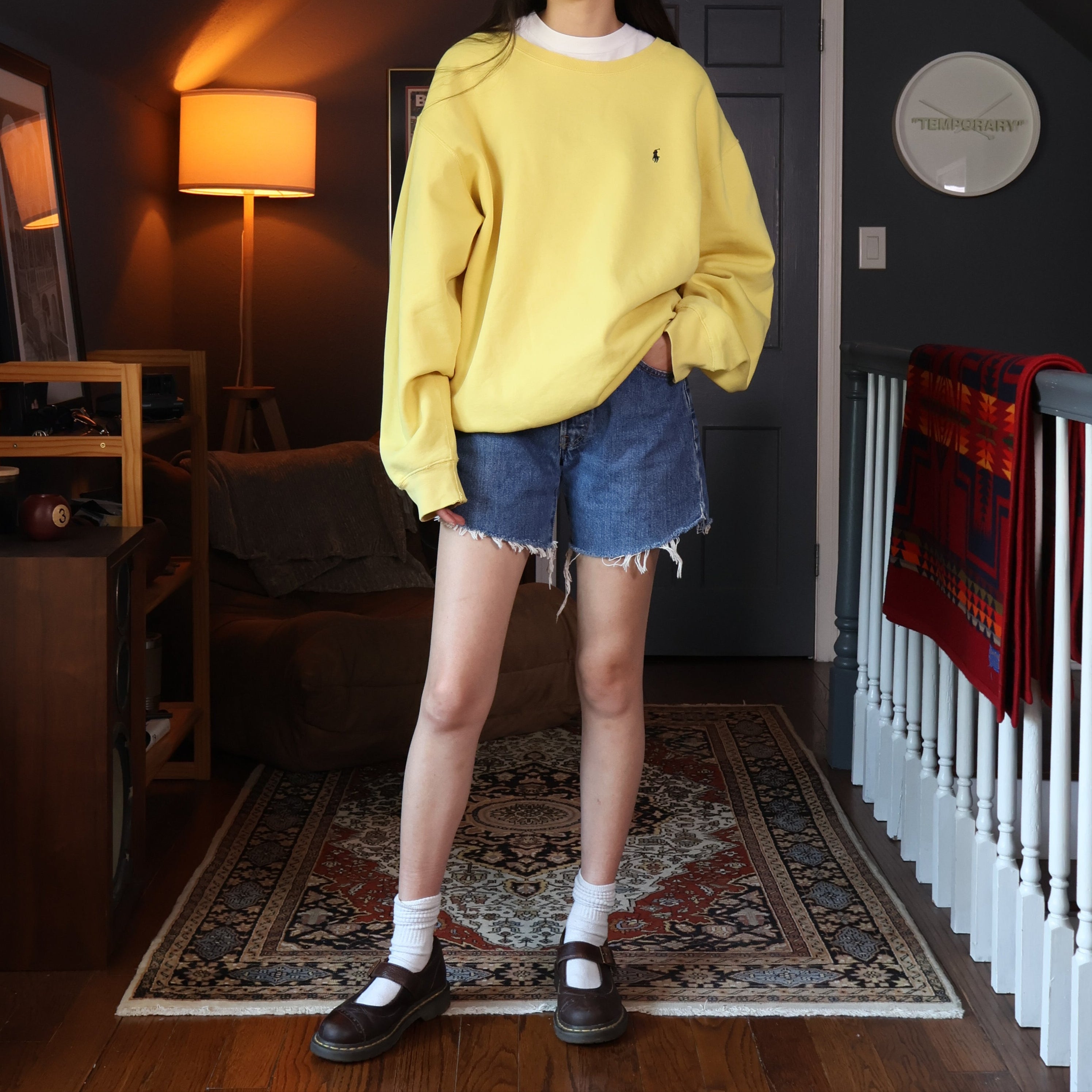 Yellow Polo Sweatshirt 00s (XL)