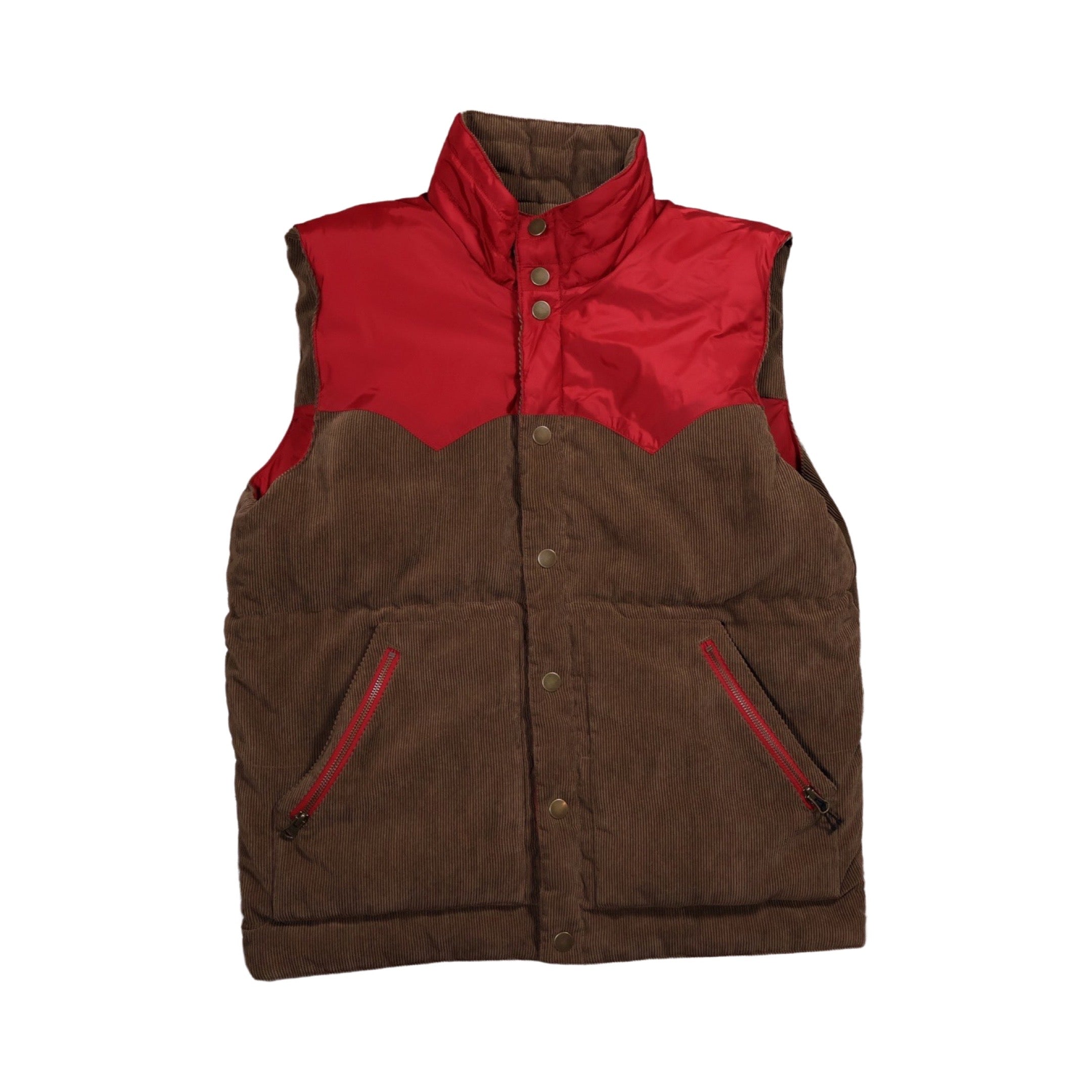 Reversible Red/Brown Puffer Vest (Large)