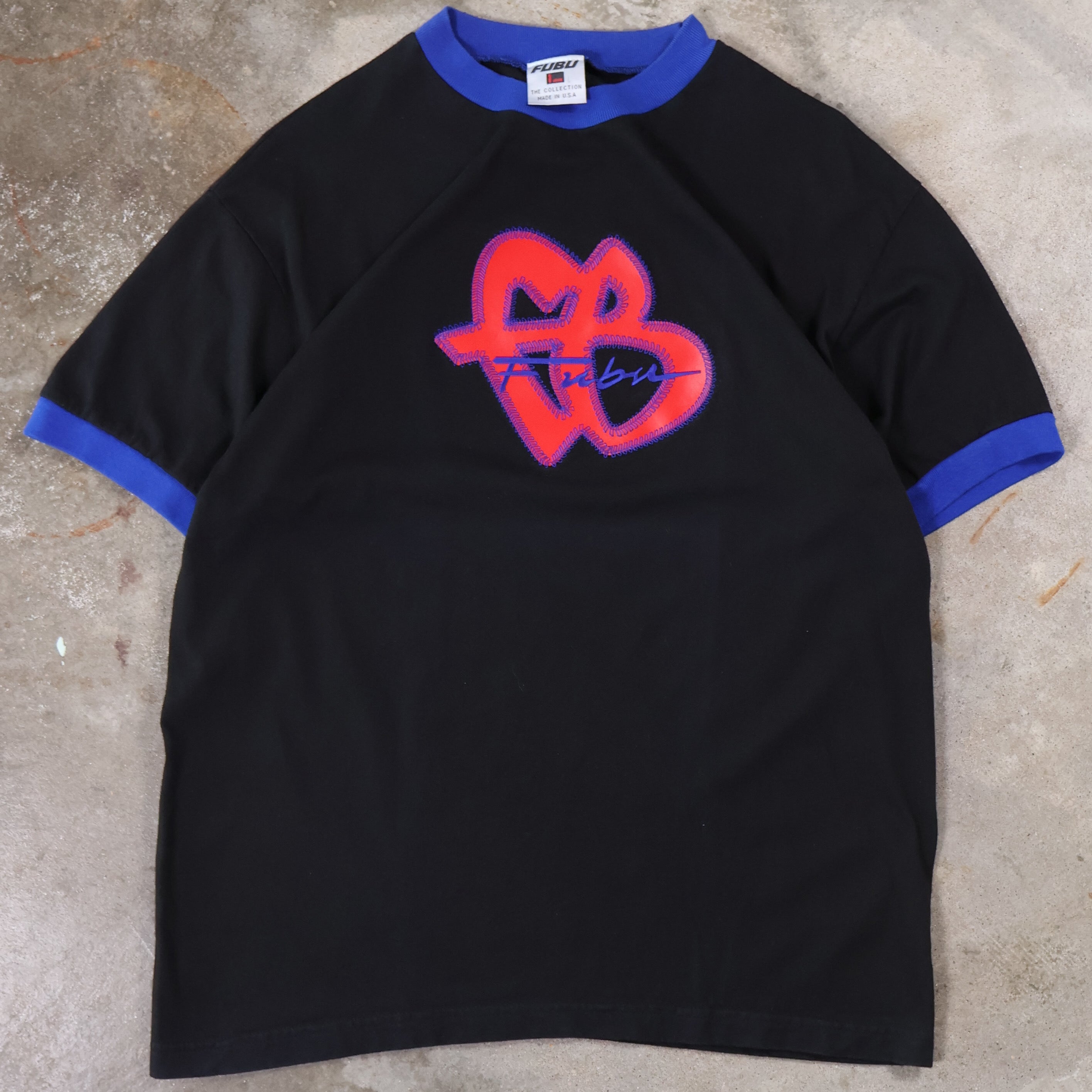 FUBU Blue Ringer T-Shirt 90s (Large)