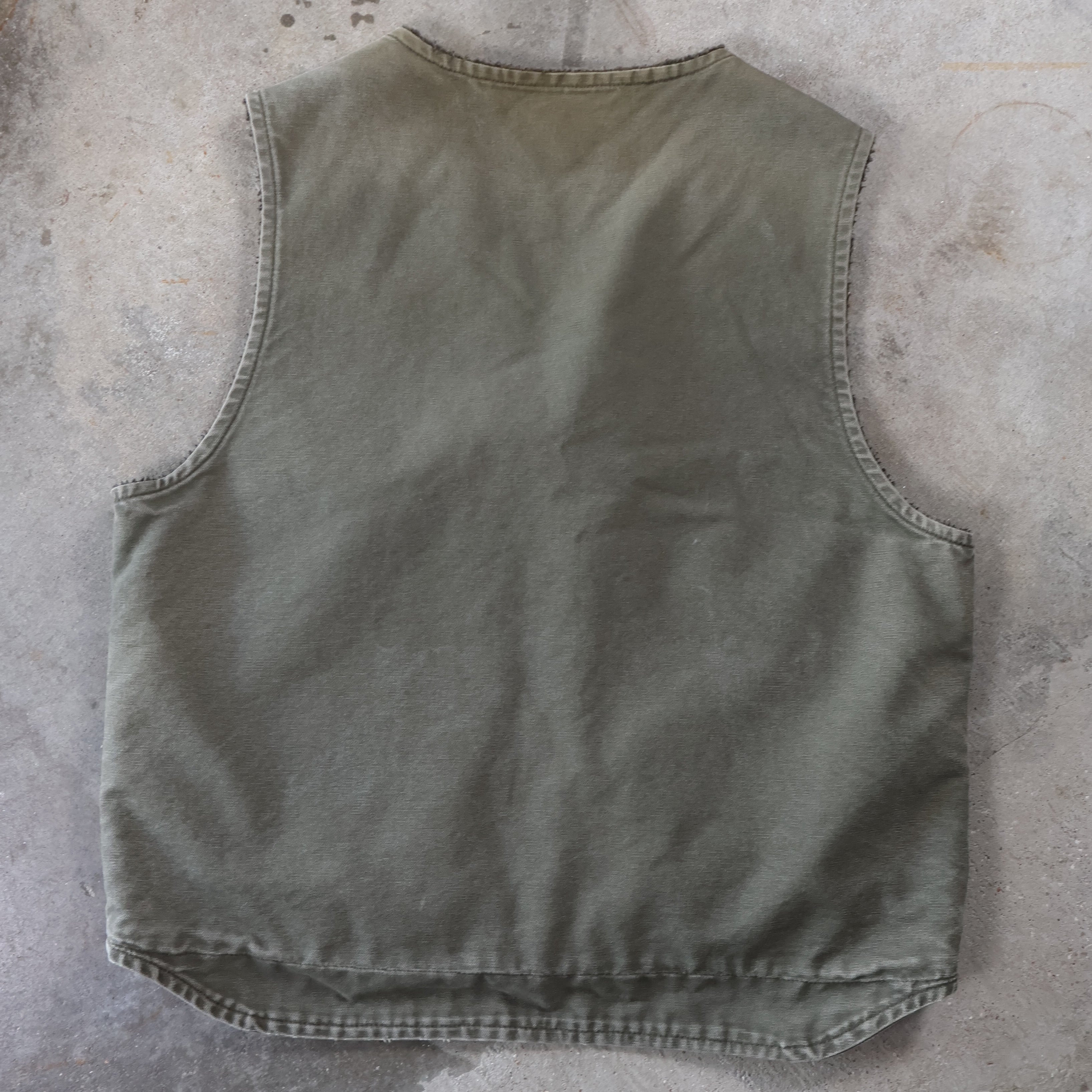 Green Carhartt Canvas Vest (Large)