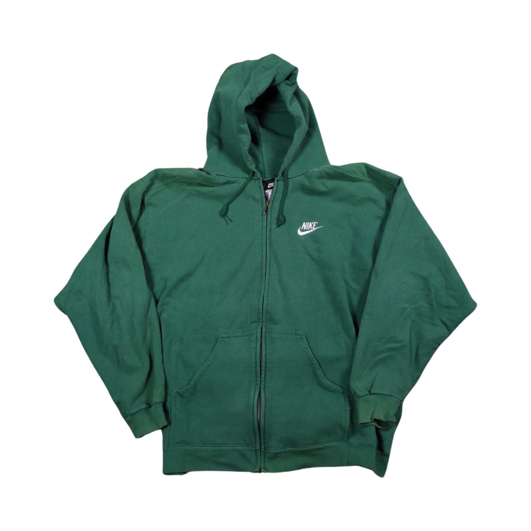 Green Nike 90s Zip-Up Hoodie (Large)