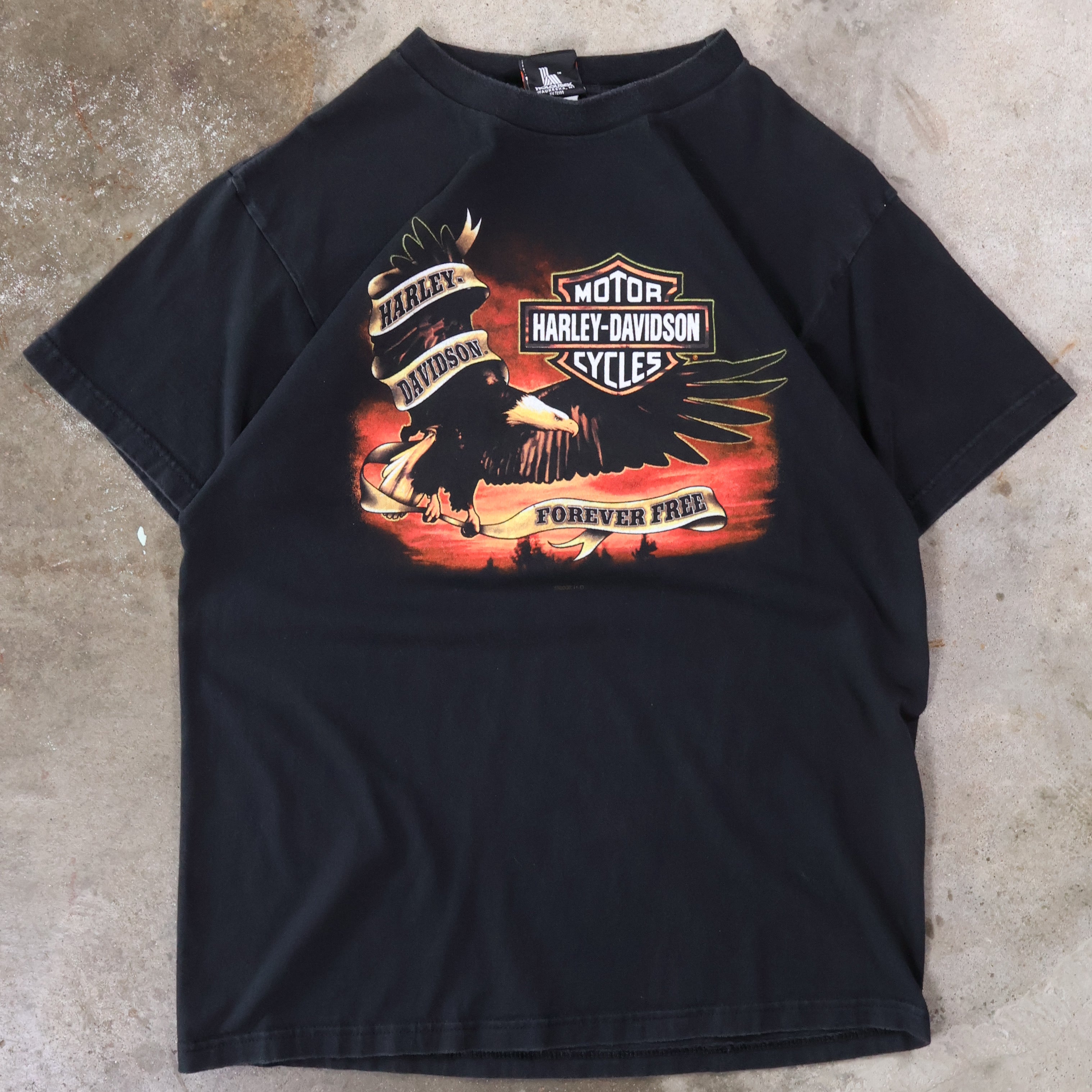 Harley Davidson Forever Free Eagle T-Shirt 2002 (Large)
