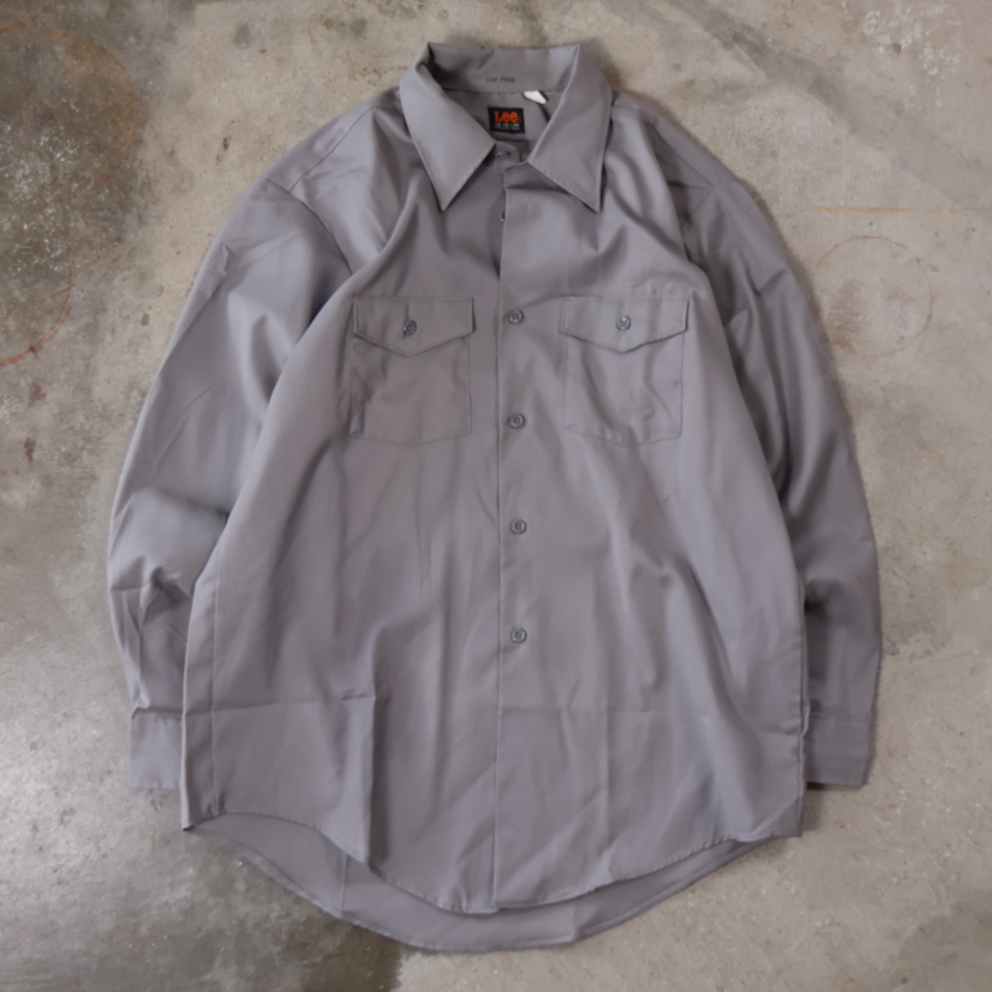 Gray Lee Button-Up Shirt 80s (Large)