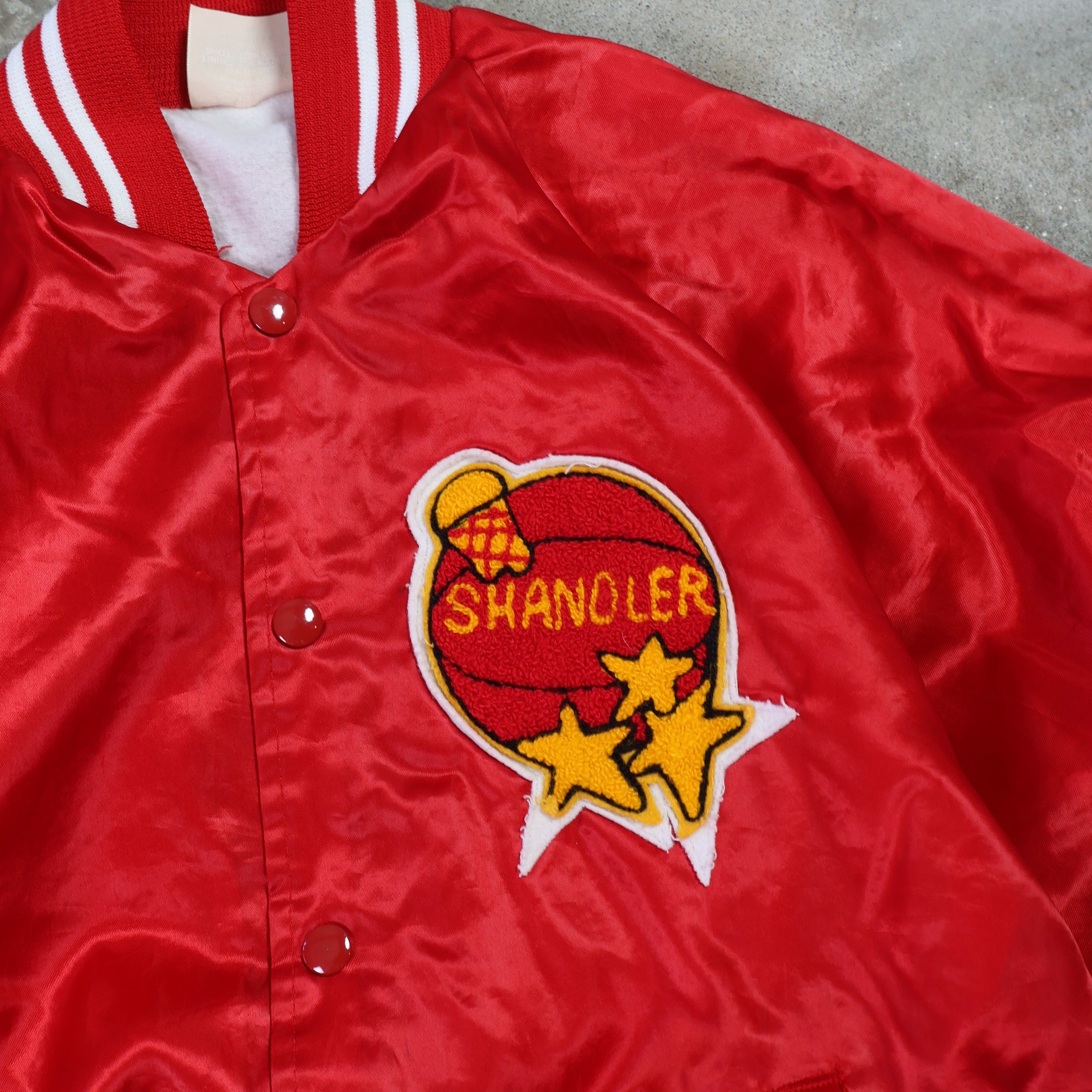 Shandler Hawks Satin Jacket 80s (Medium)