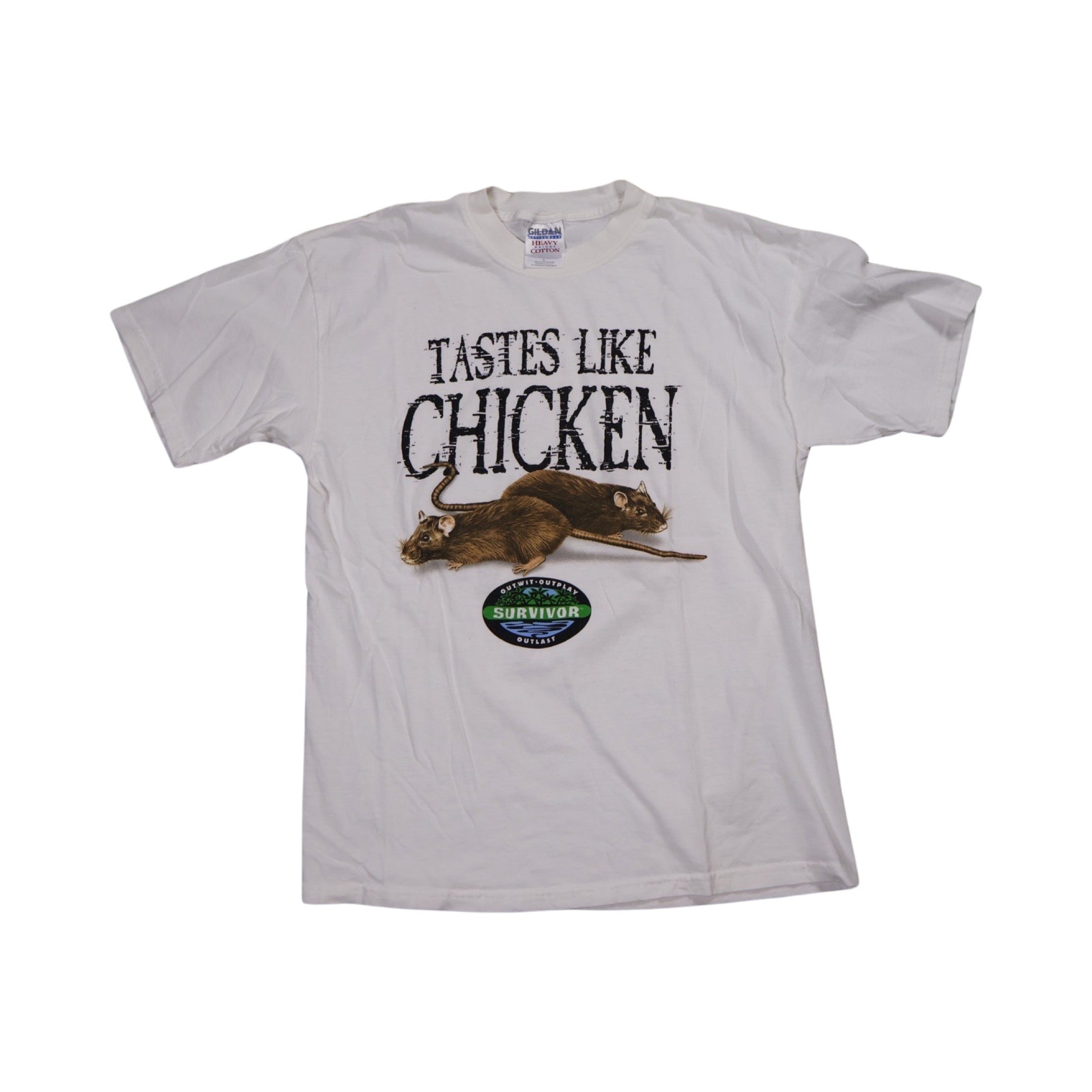 Survivor Tastes Like Chicken 90s/00s T-Shirt (Large)