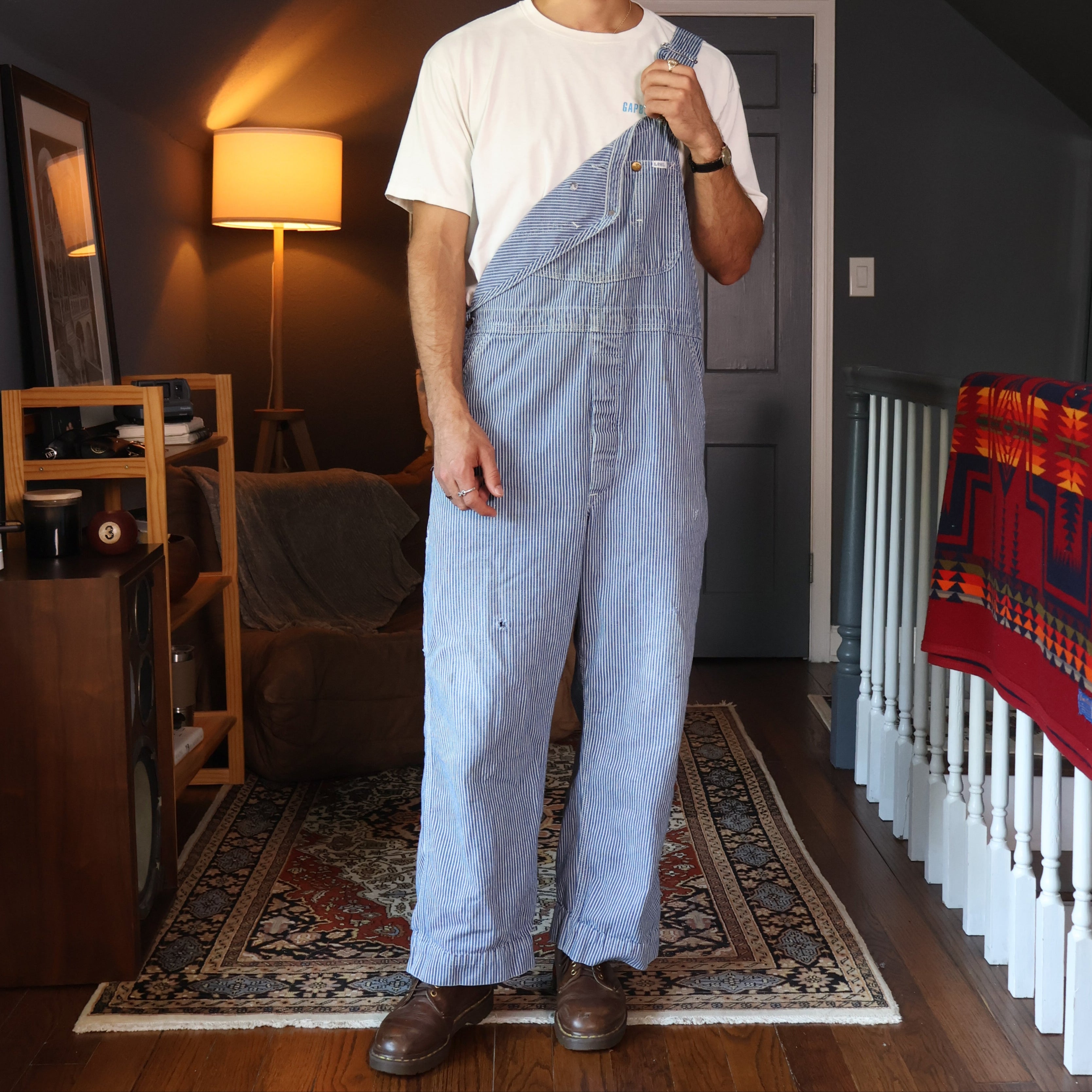 Lee Pinstripe Overalls 90s (36")