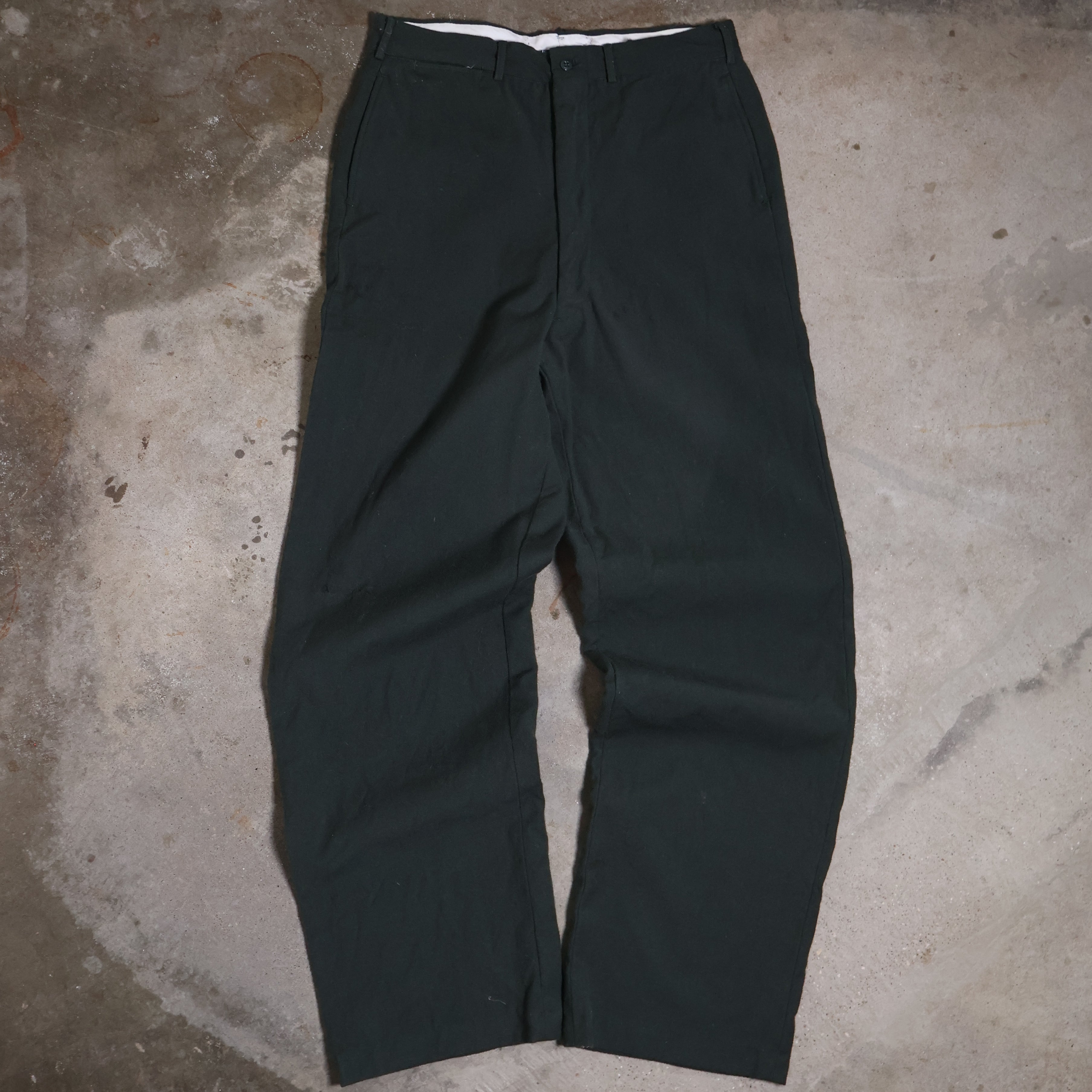 Green Wool Military Trousers 60/70s (32")