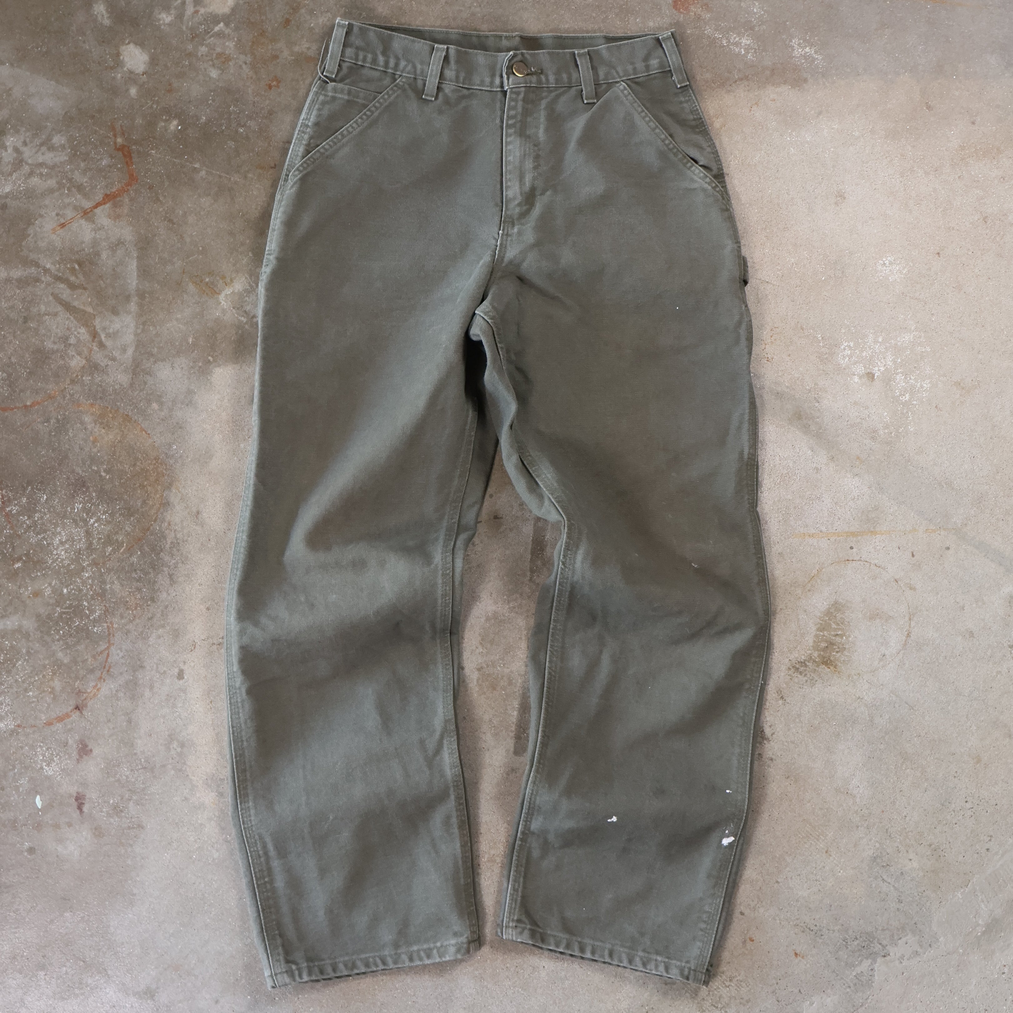 Green Carhartt Carpenter Pants (28")