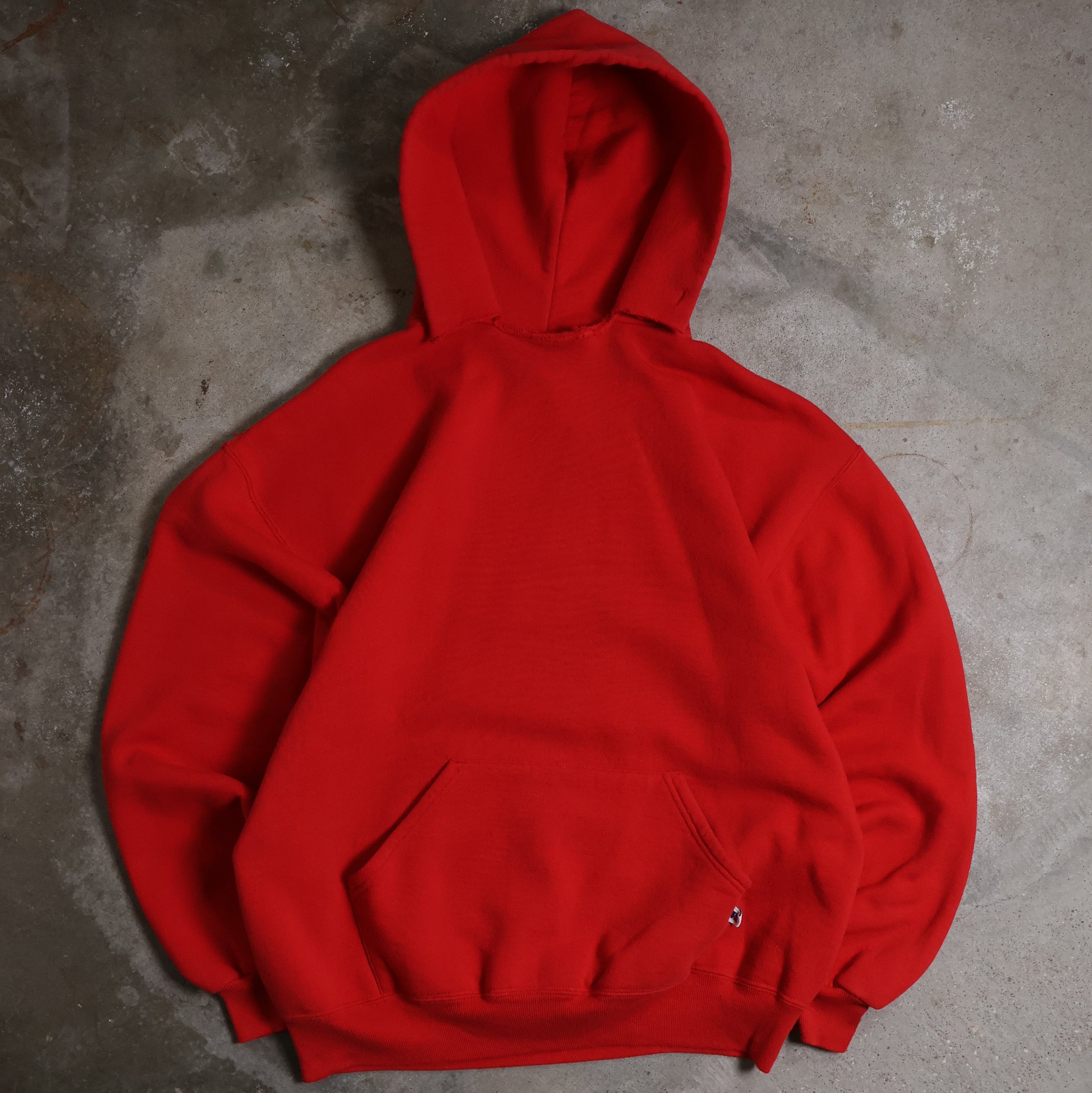 Red Russell Blank Hoodie 90s (Large)