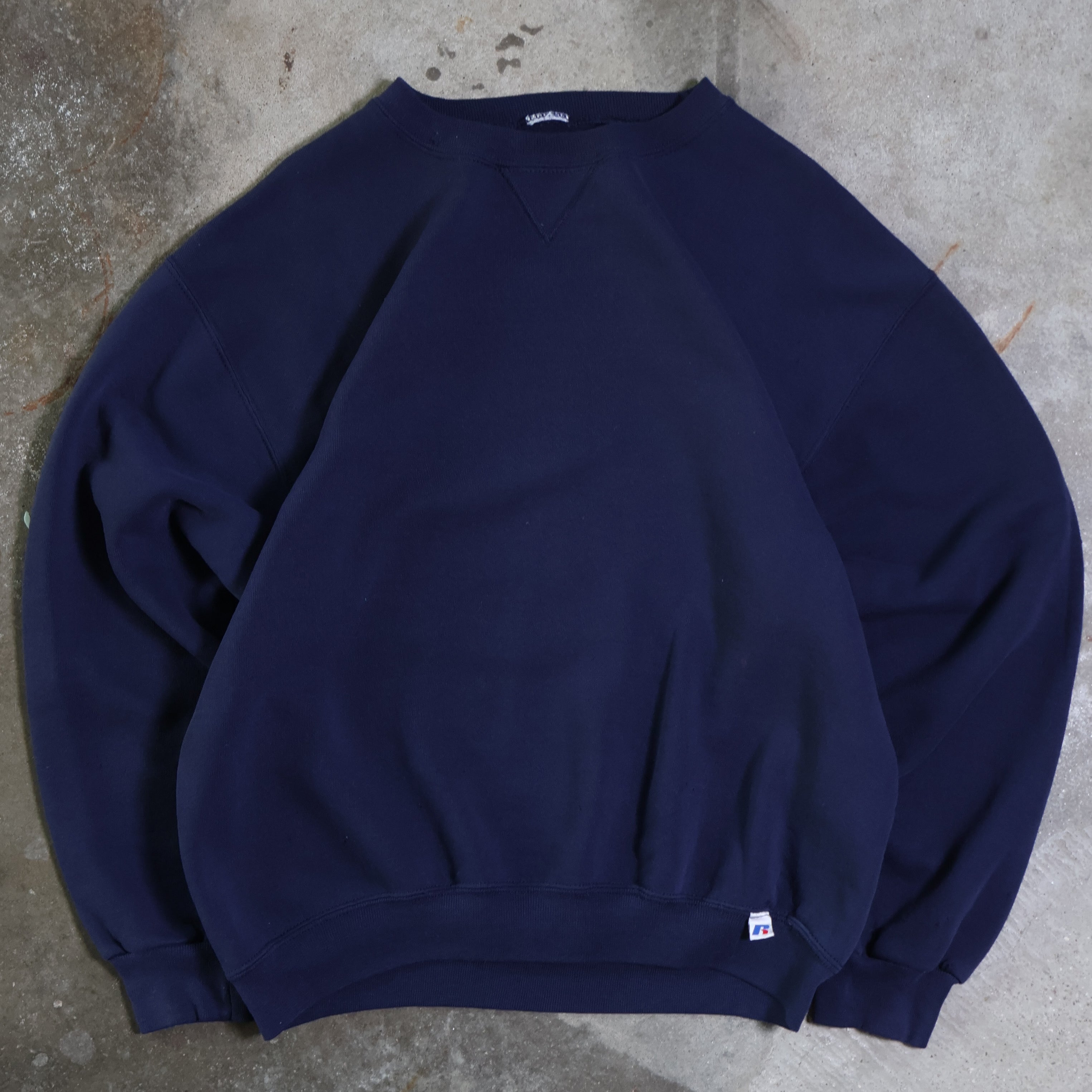 Navy Russell Blank Sweatshirt 90s (Medium)