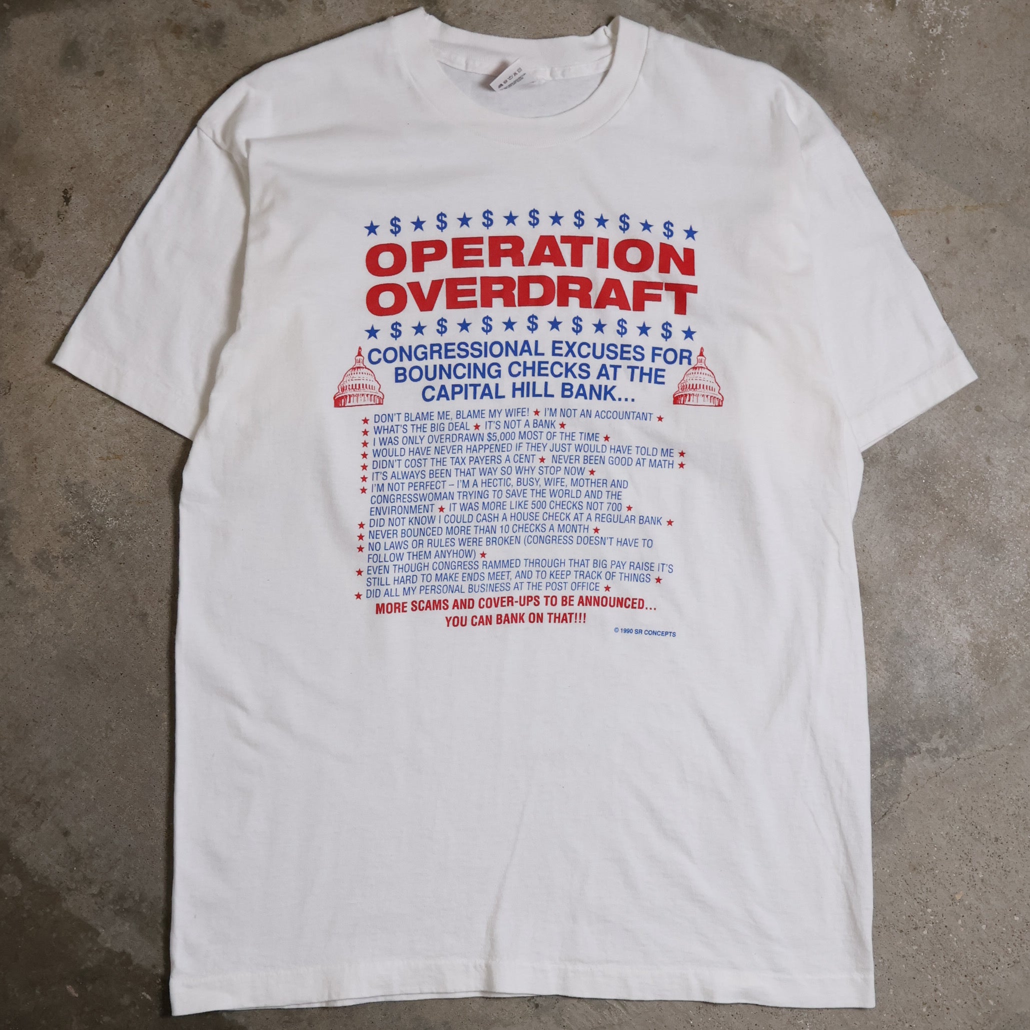 Operation Overdraft Political Parody T-Shirt 90s (XL)