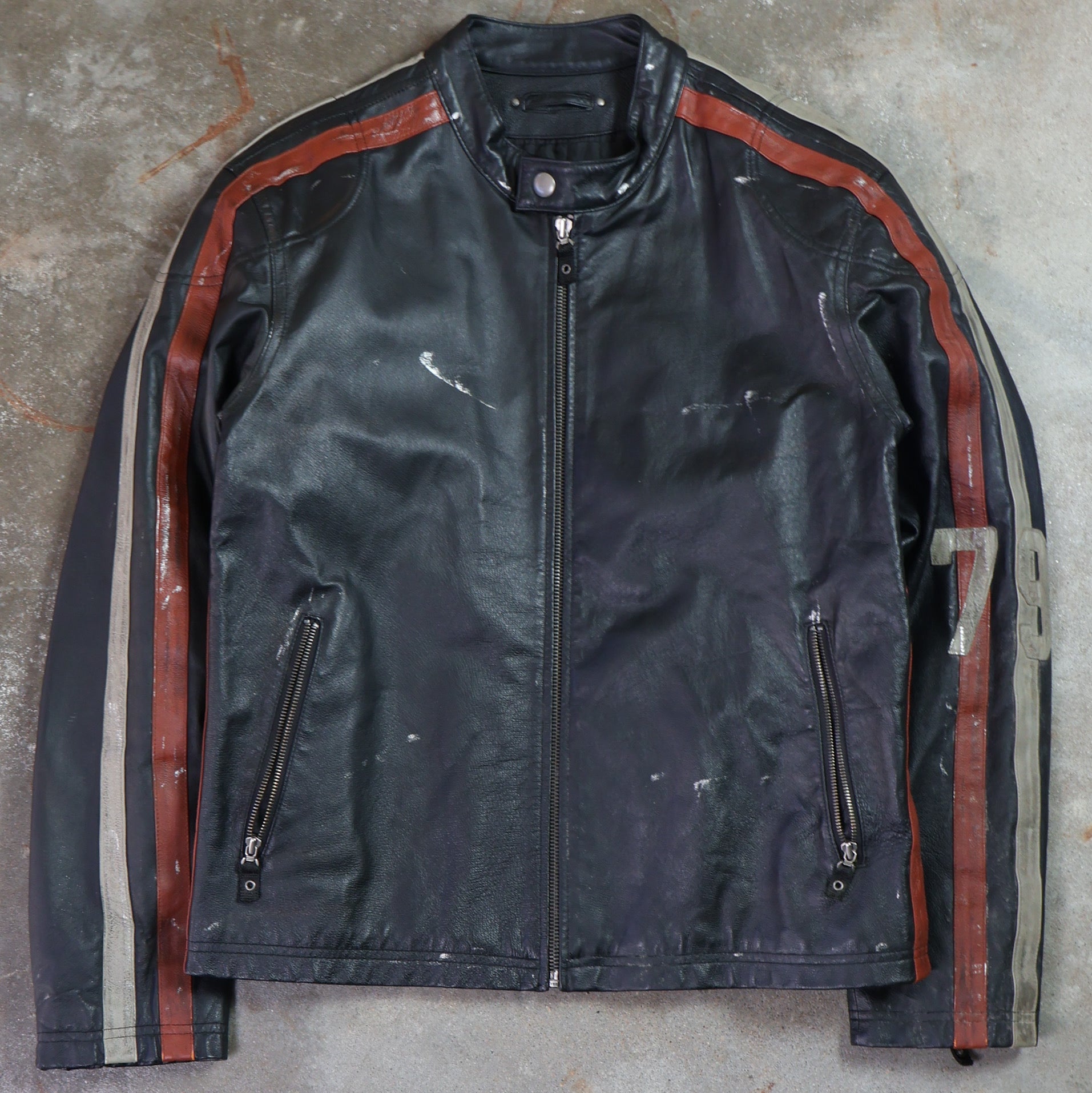 Dragon Cafe Racer Leather Jacket 00s (Large)