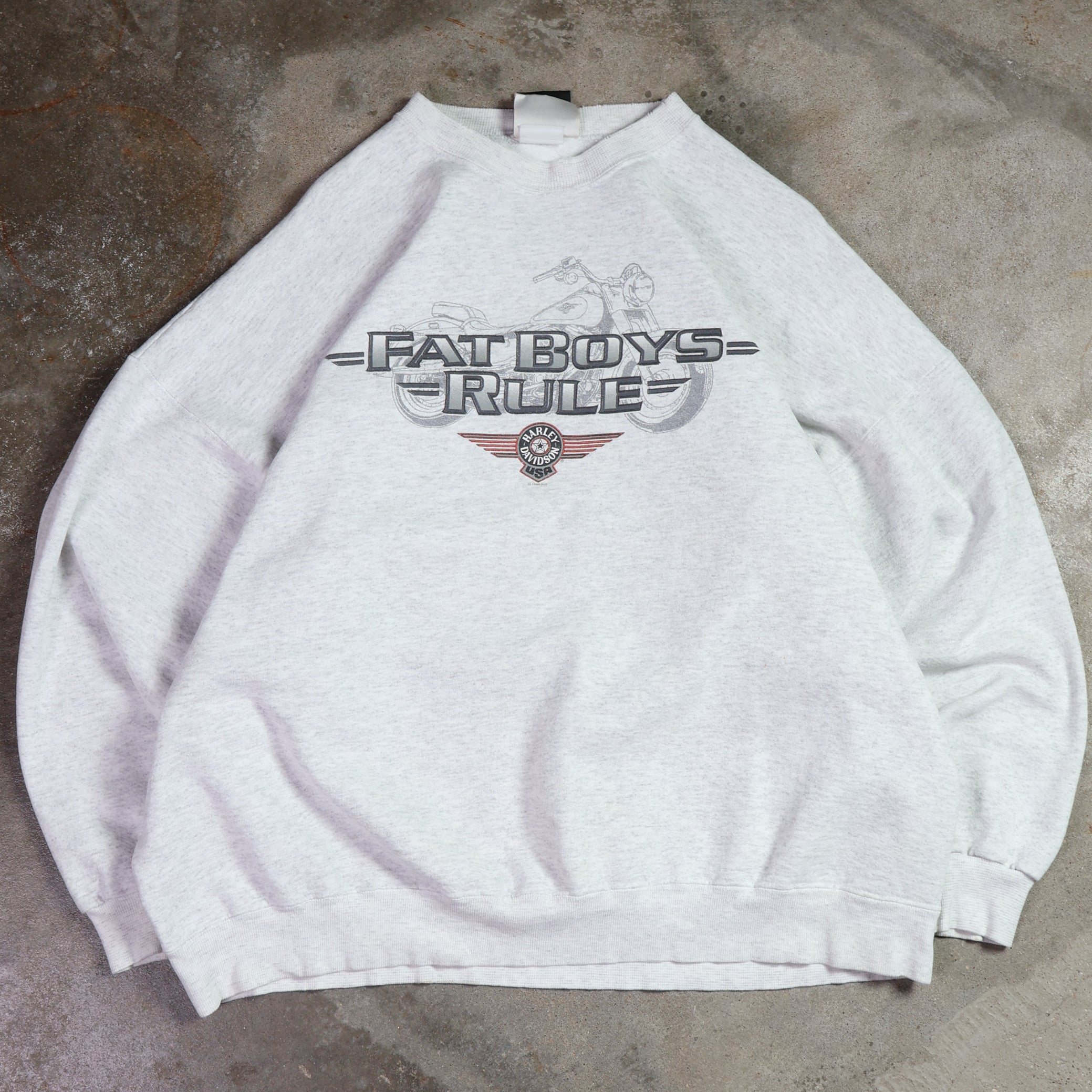 Harley Davidson Fat Boys Rule Sweatshirt 90s (XXL)