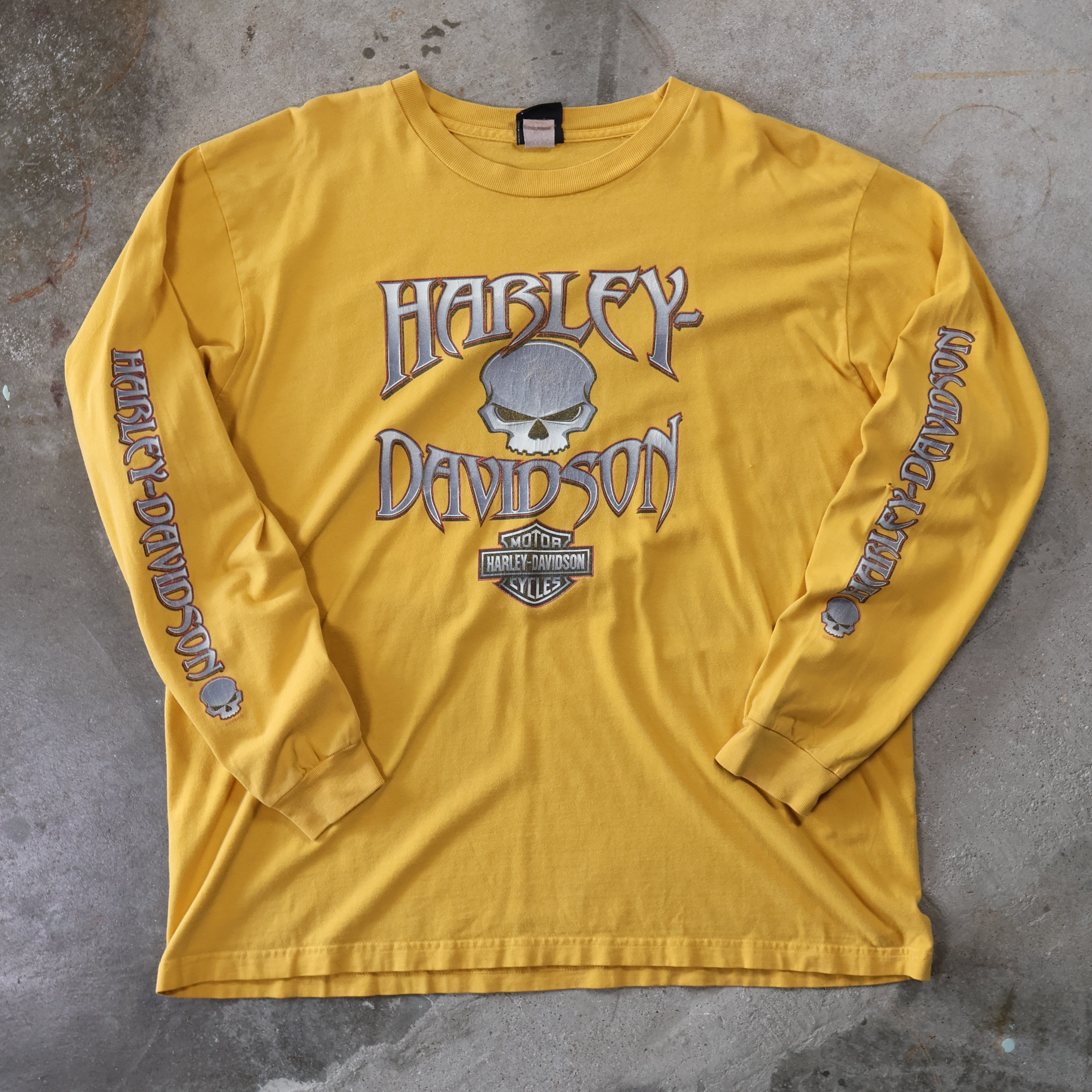 Yellow Harley Davidson Longsleeve T-Shirt 2006 (XXL)