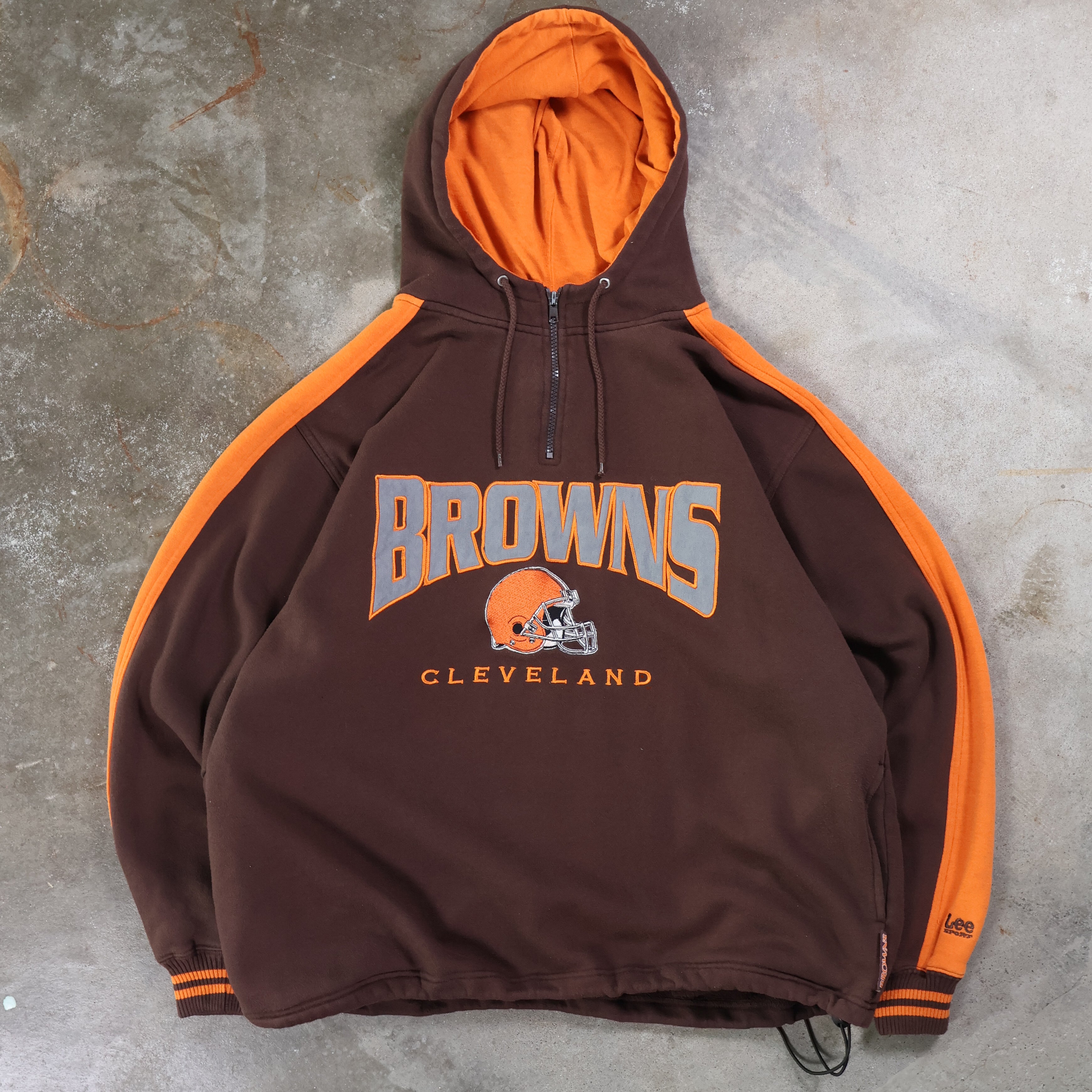 Cleveland Browns Quarterzip Hoodie 90s (Large)