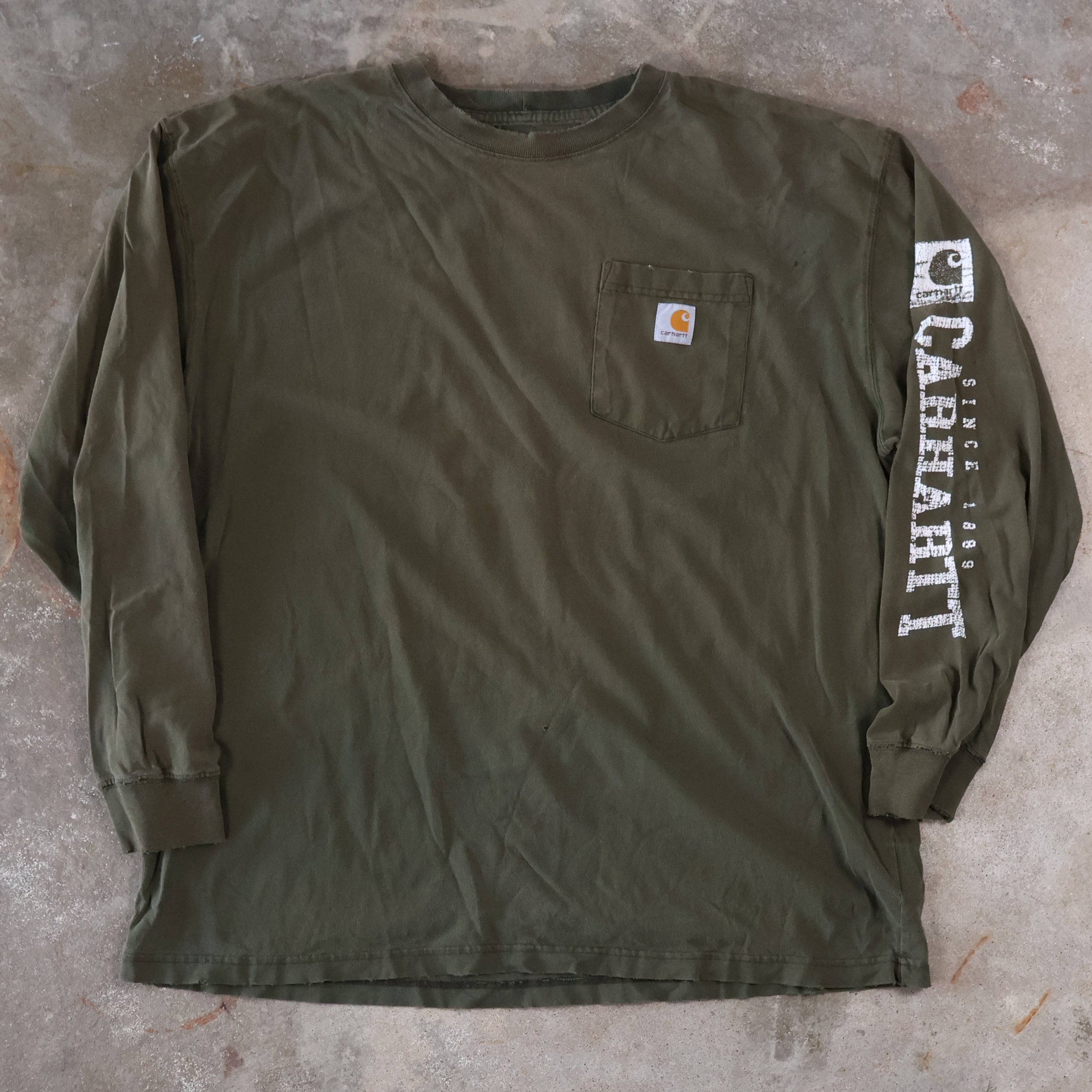 Green Carhartt Longsleeve T-Shirt (XXL)