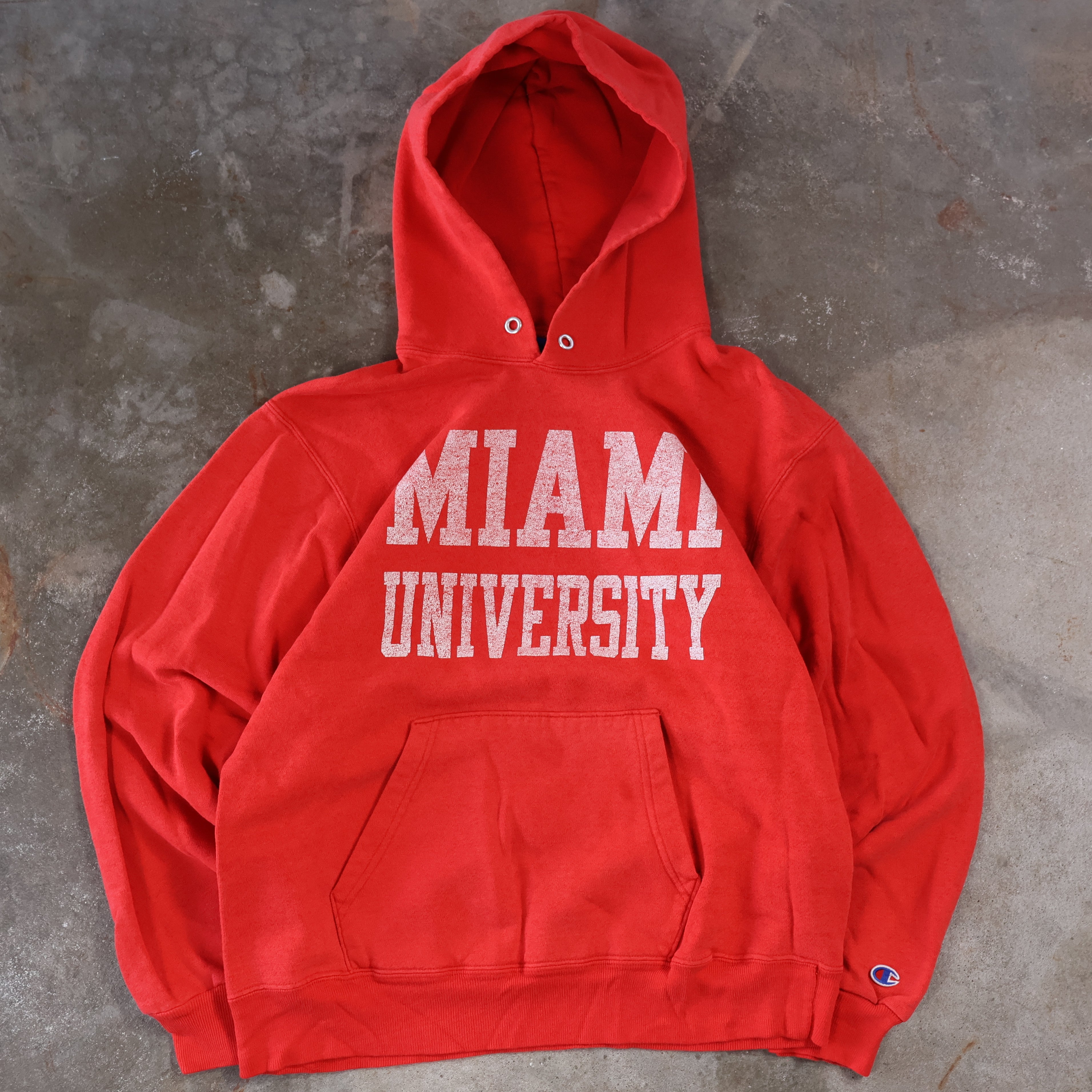 Miami University Champion Red Hoodie 90s (Medium)