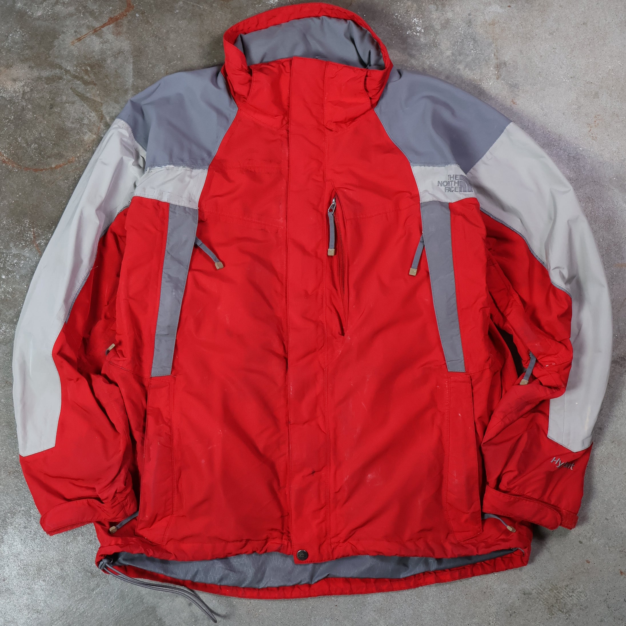 Red North Face Shell HyVent Jacket (Large)