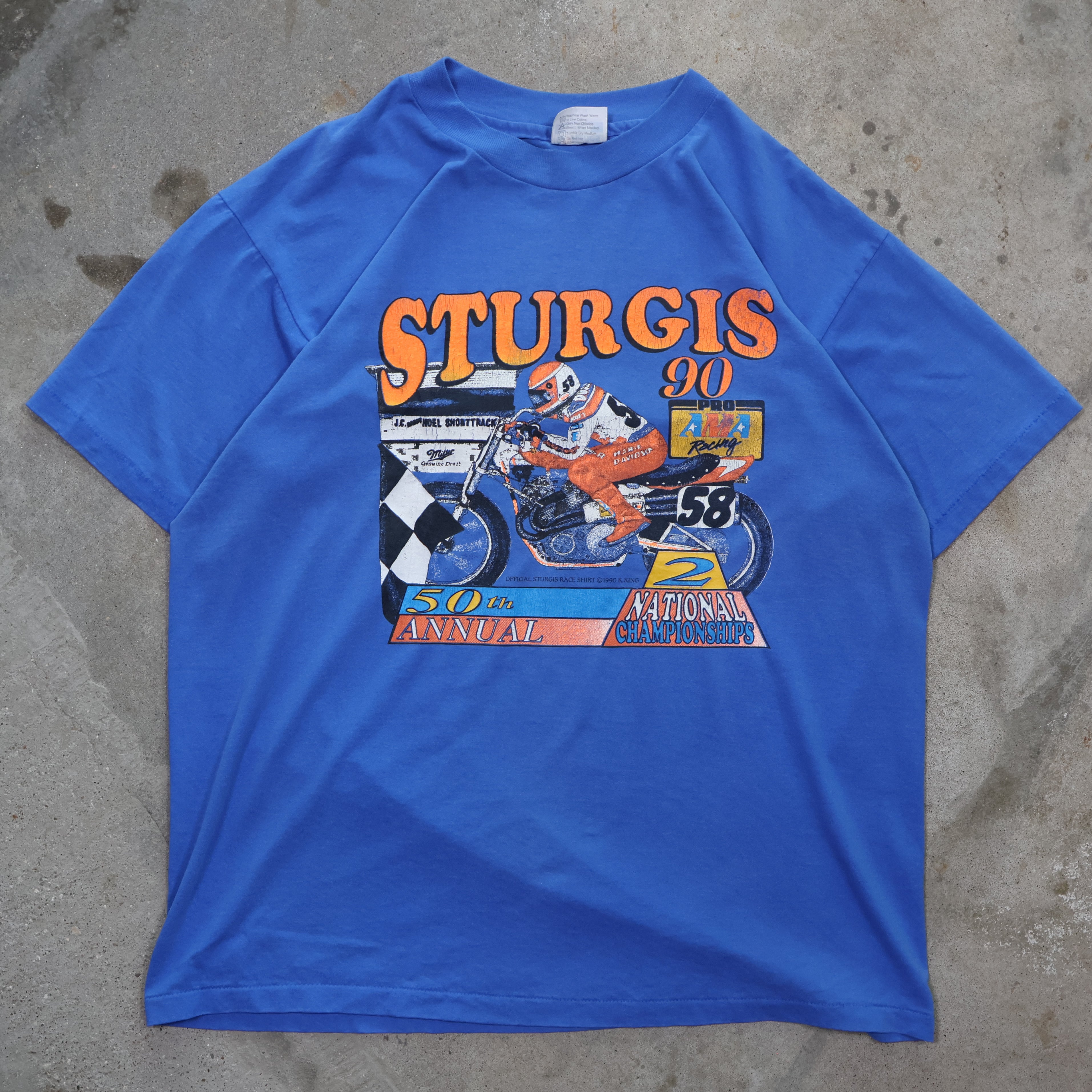 Sturgis Pro AMA Racing National Championship T-Shirt 1990 (Large)