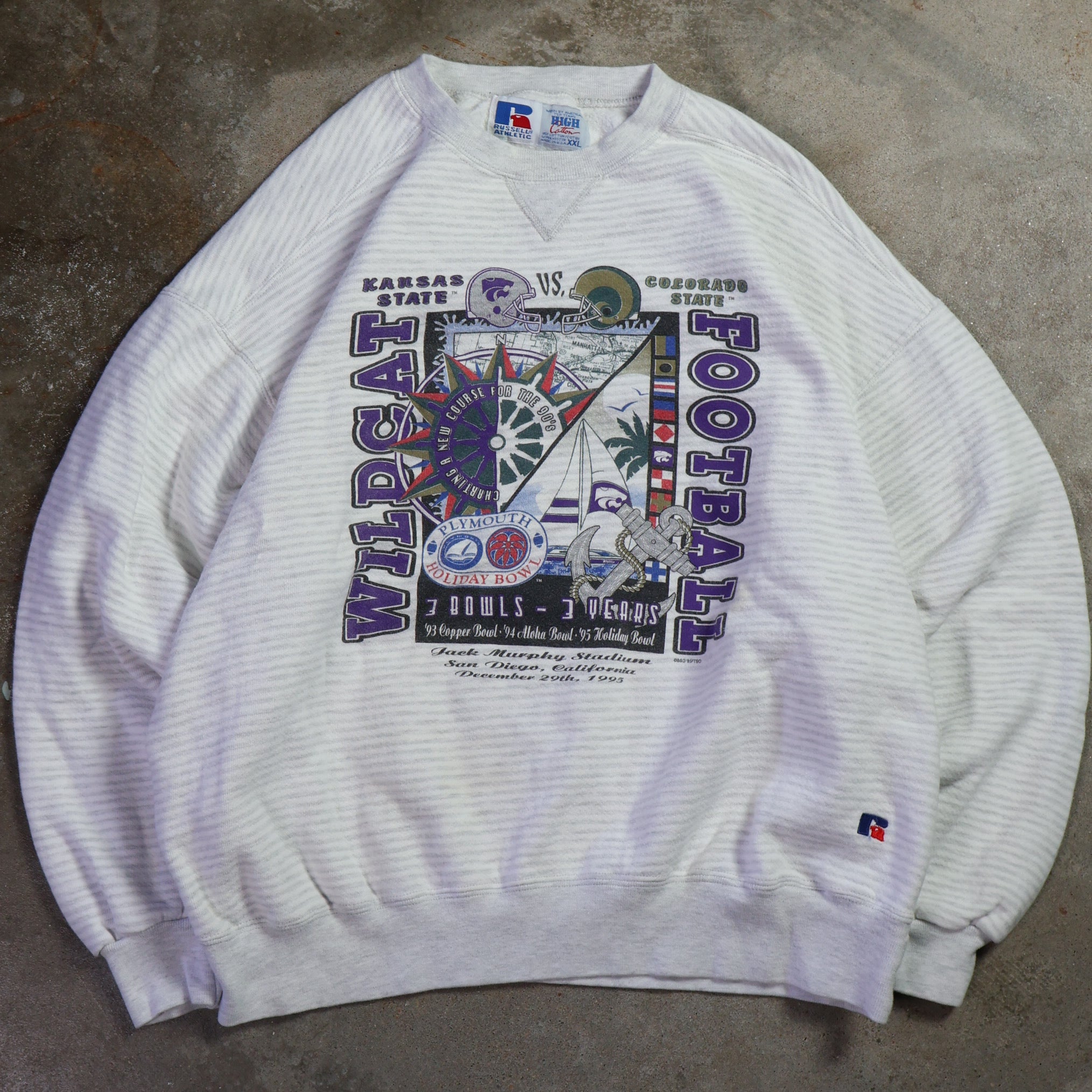 Kansas State Wildcats Holiday Bowl Sweatshirt 90s (Large)