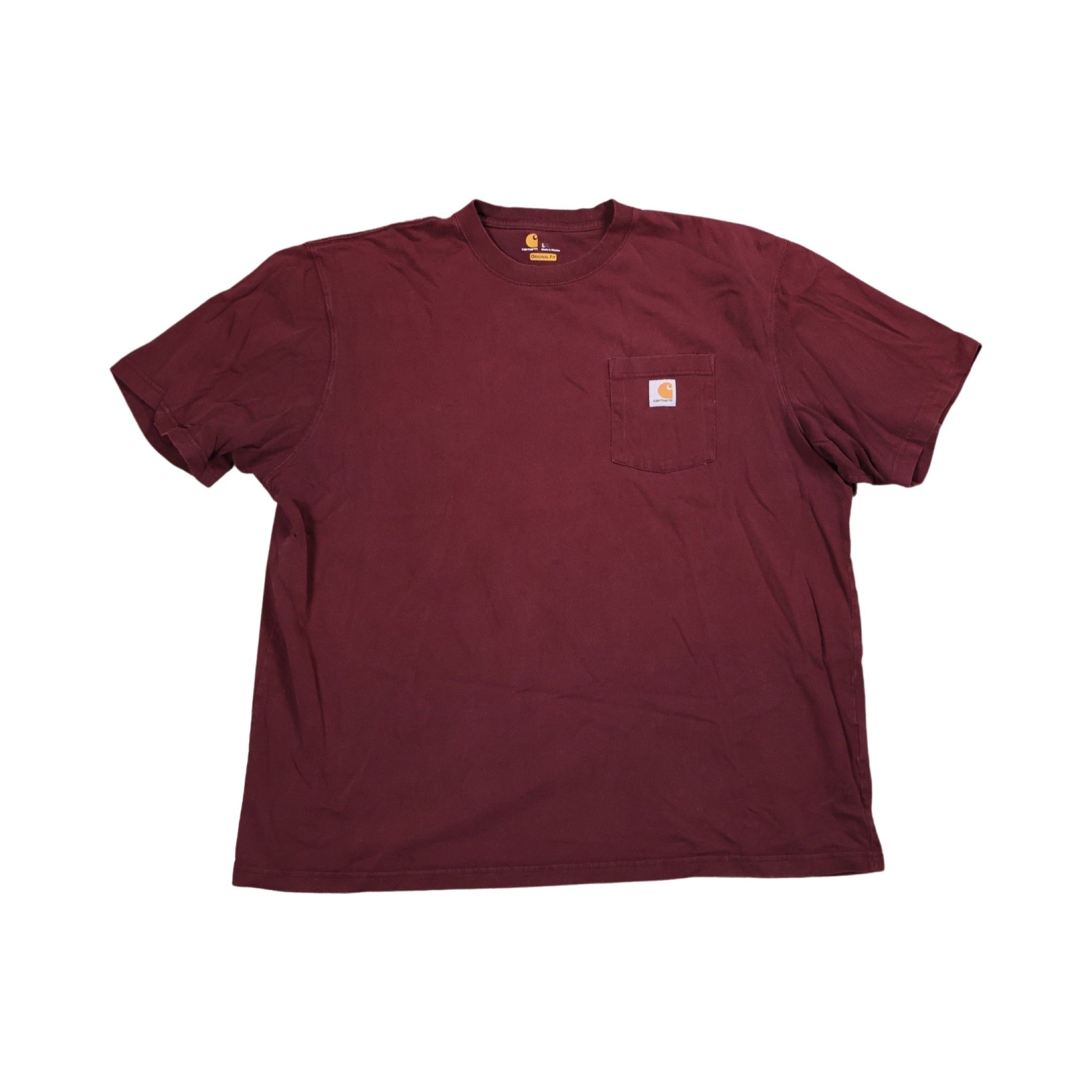 Maroon Carhartt Solid T-Shirt (XL)