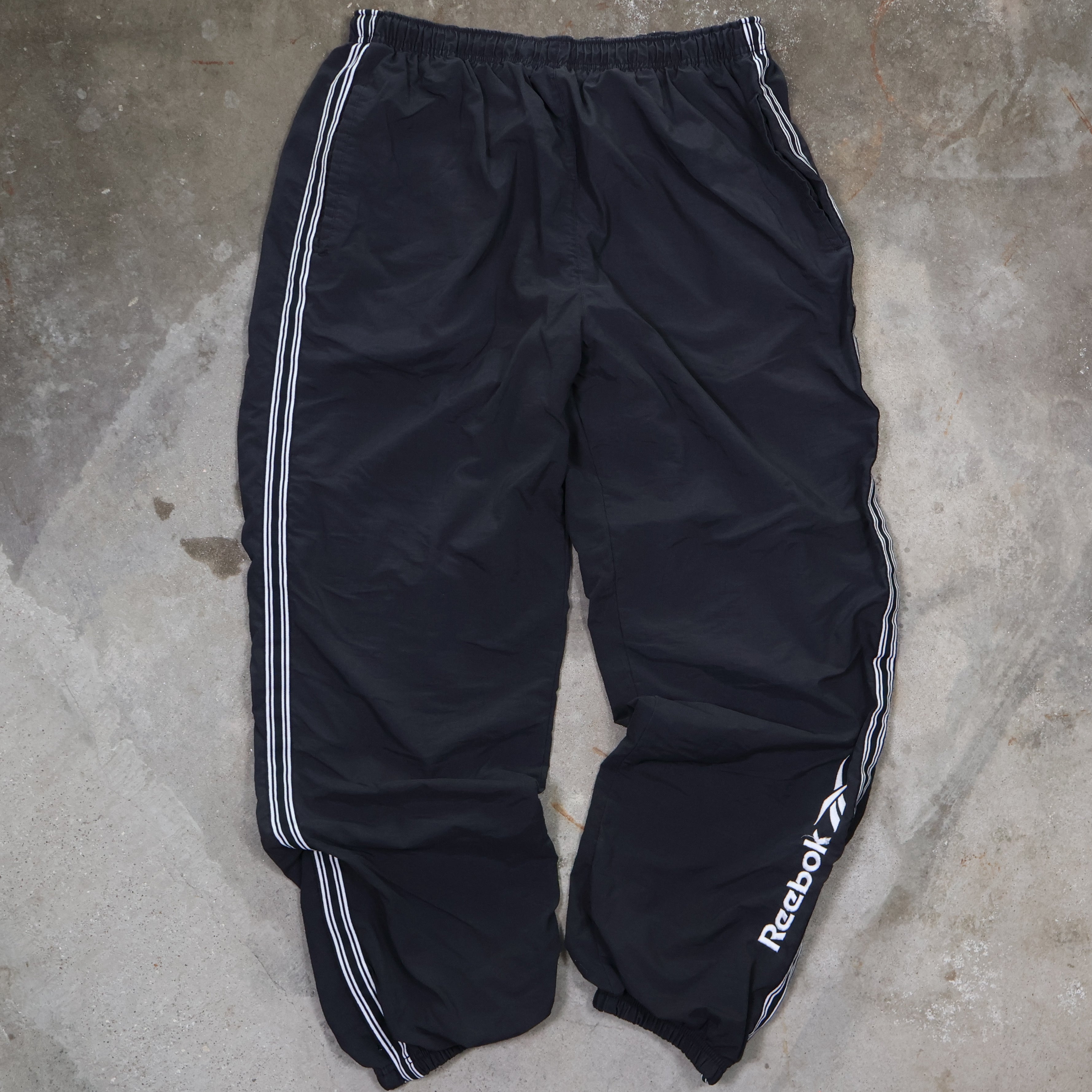 Black Reebok Track Pants 00s (XL)