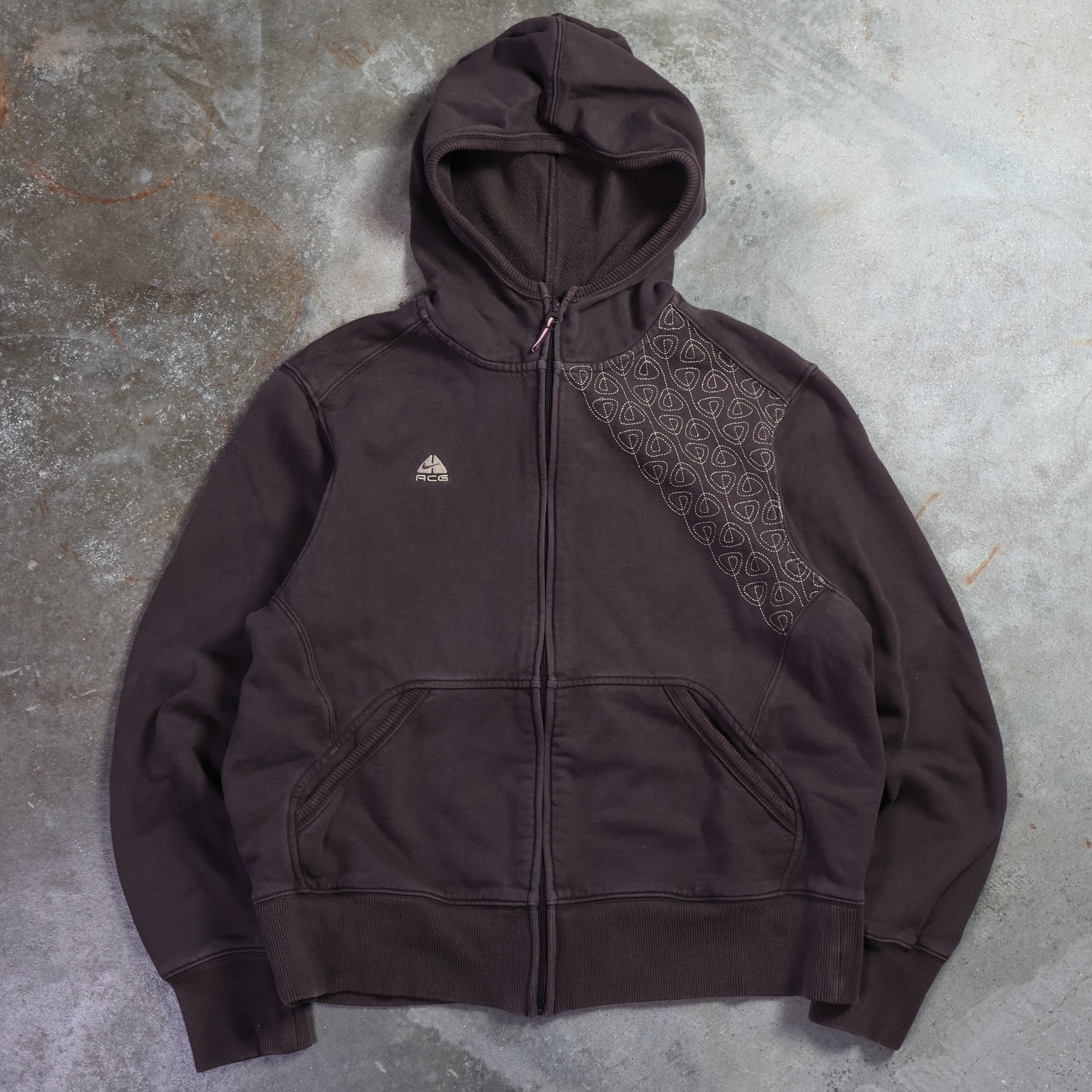 Nike ACG Brown Zip-Up Hoodie 00s (Medium)