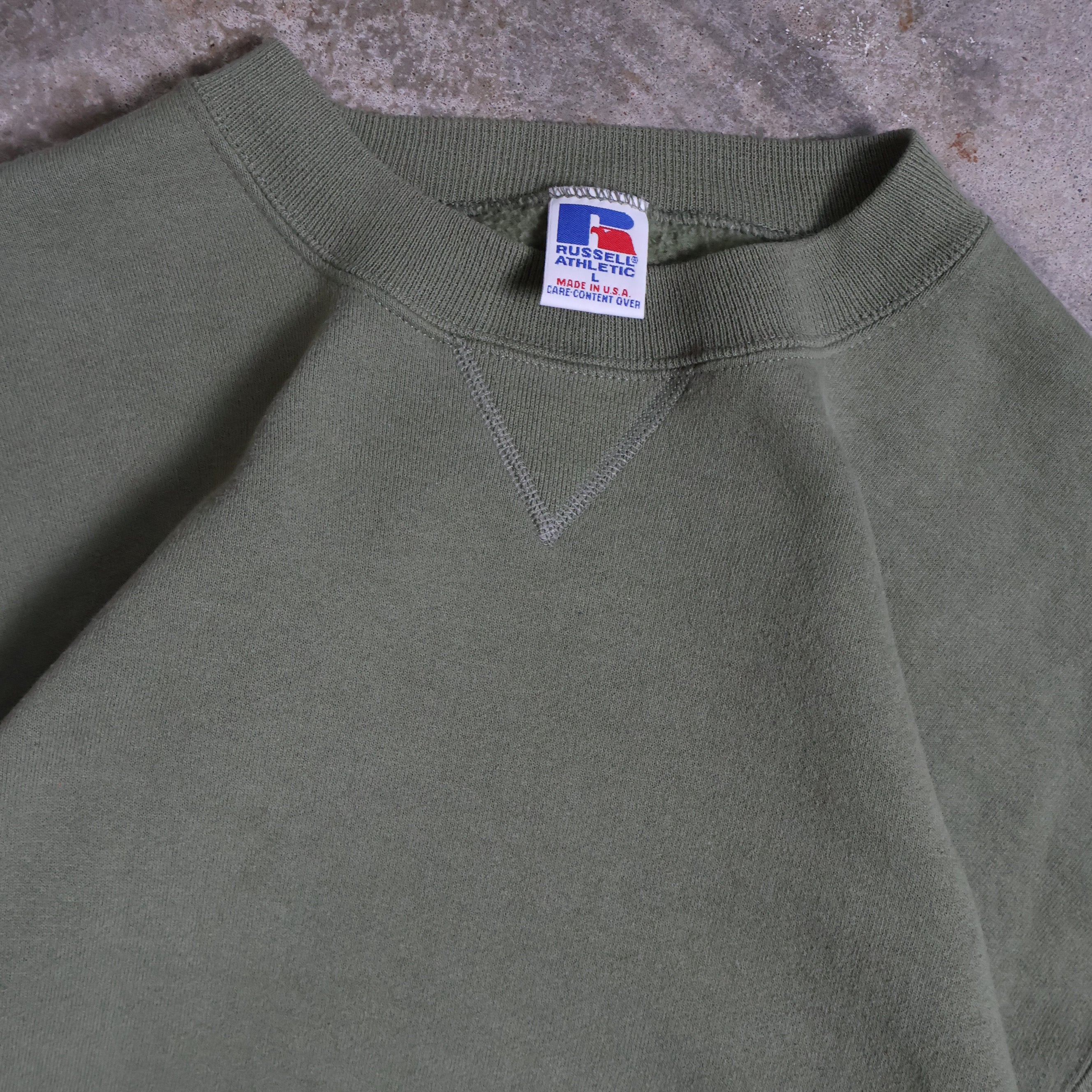 Pistachio Green Russell Sweatshirt 90s (Large)