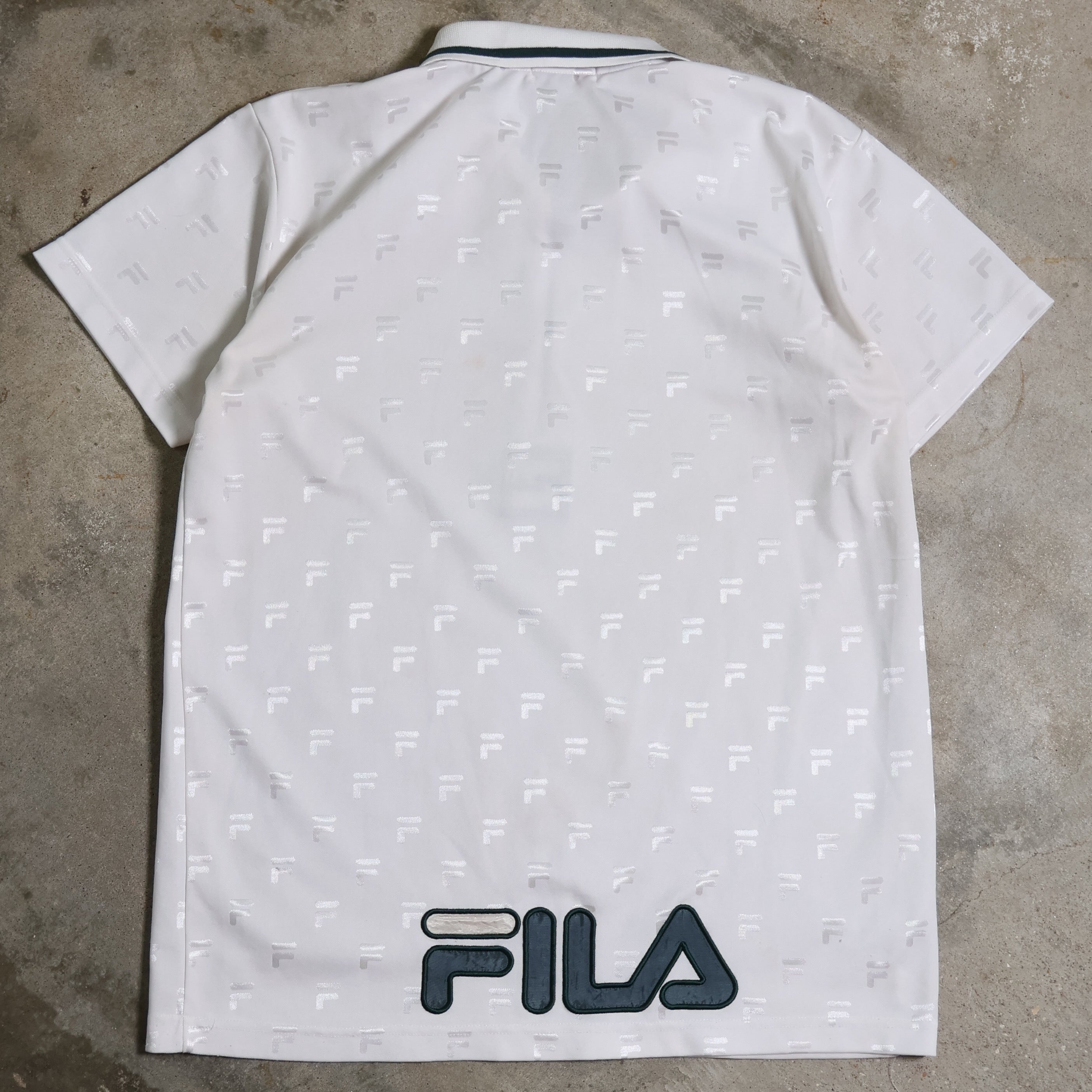 FILA Quarterzip Jersey T-Shirt 90s (Large)