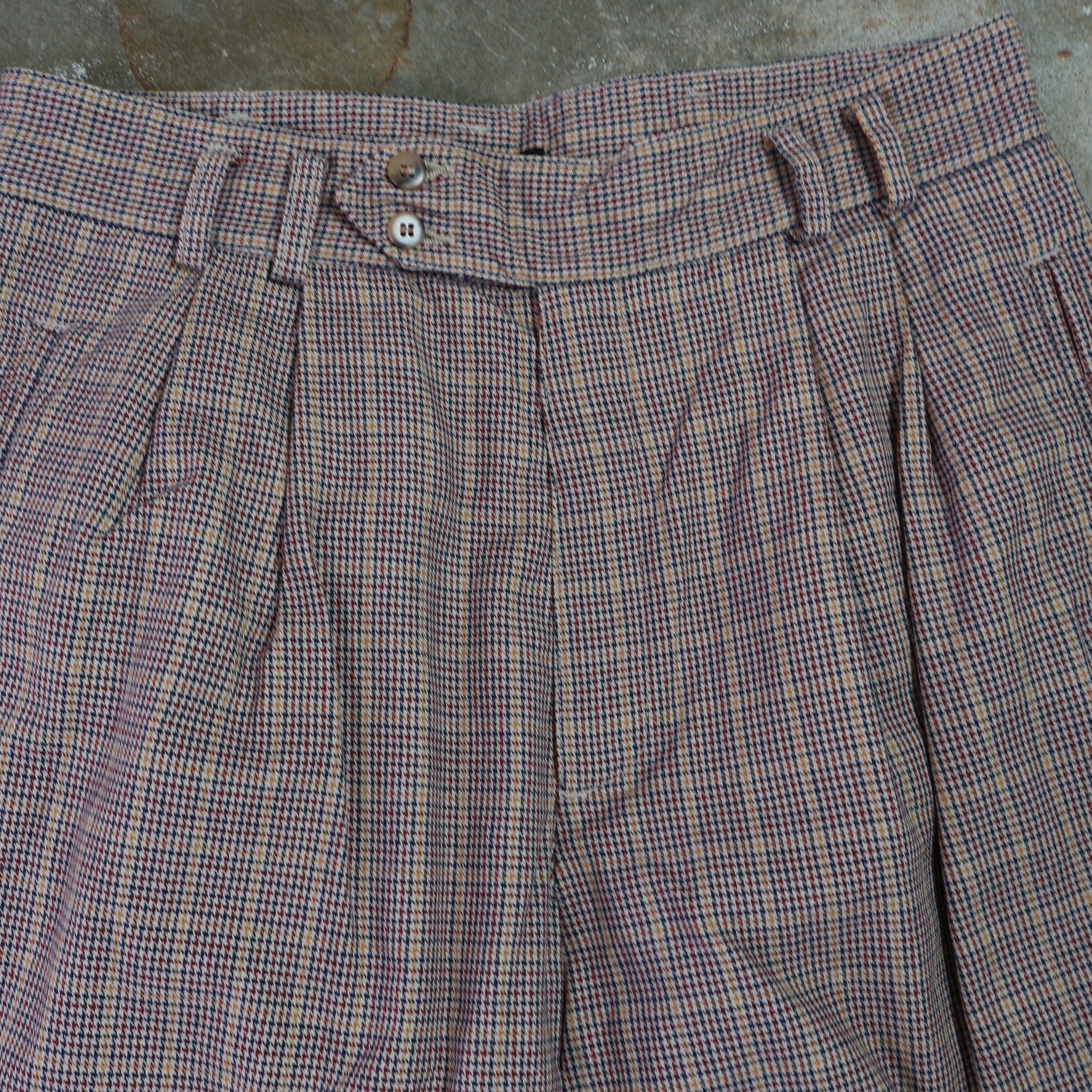 Lizsport Plaid/Houndstooth Trousers 90s (28")