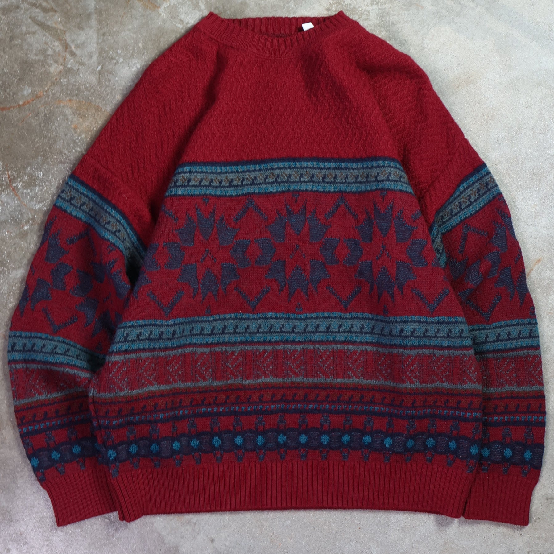 Pendleton Maroon Knit Wool Sweater (Large)