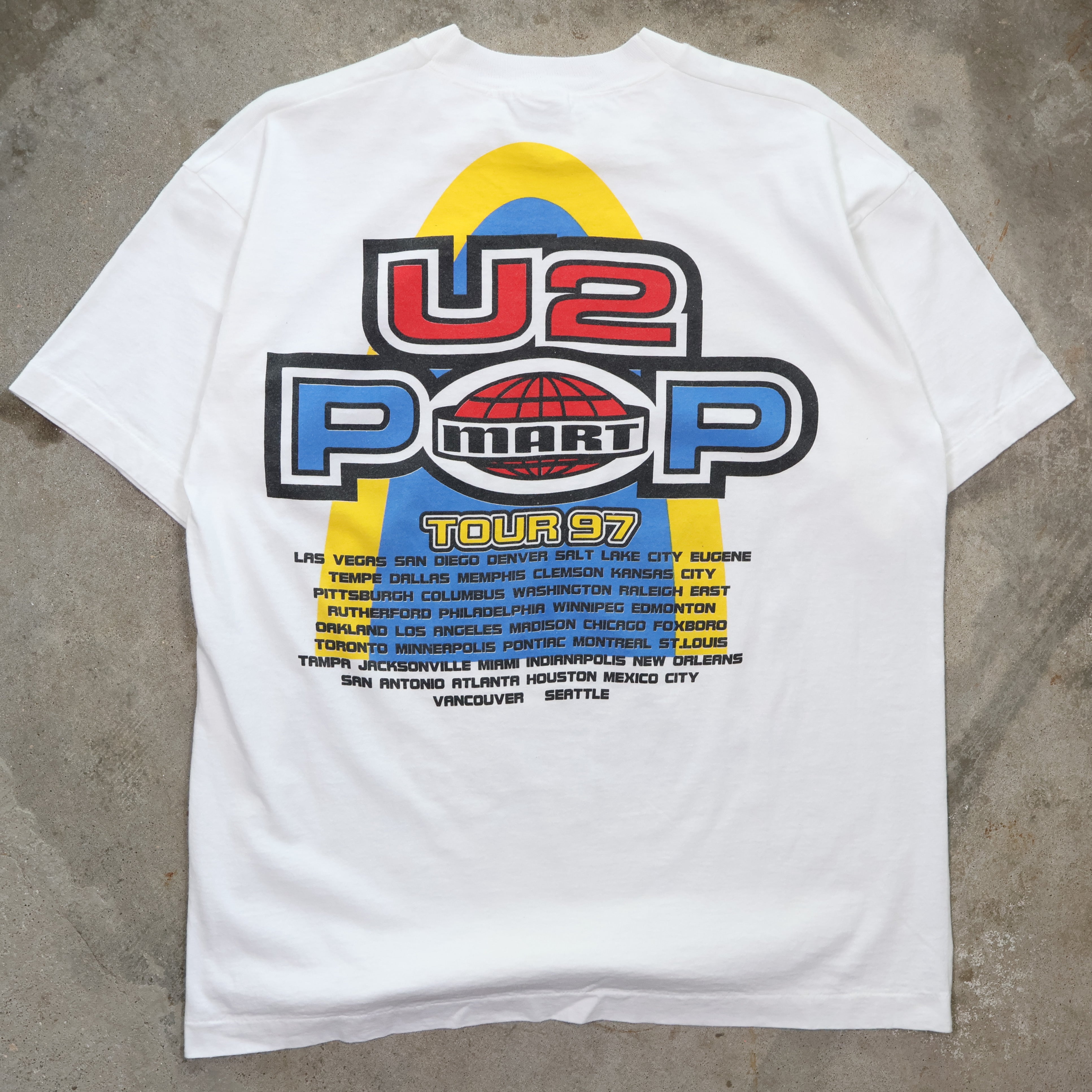 U2 Popmart American Tour T-Shirt 1997 (Large)