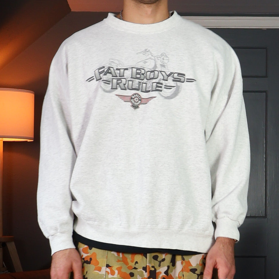 Harley Davidson Fat Boys Rule Sweatshirt 90s (XXL)