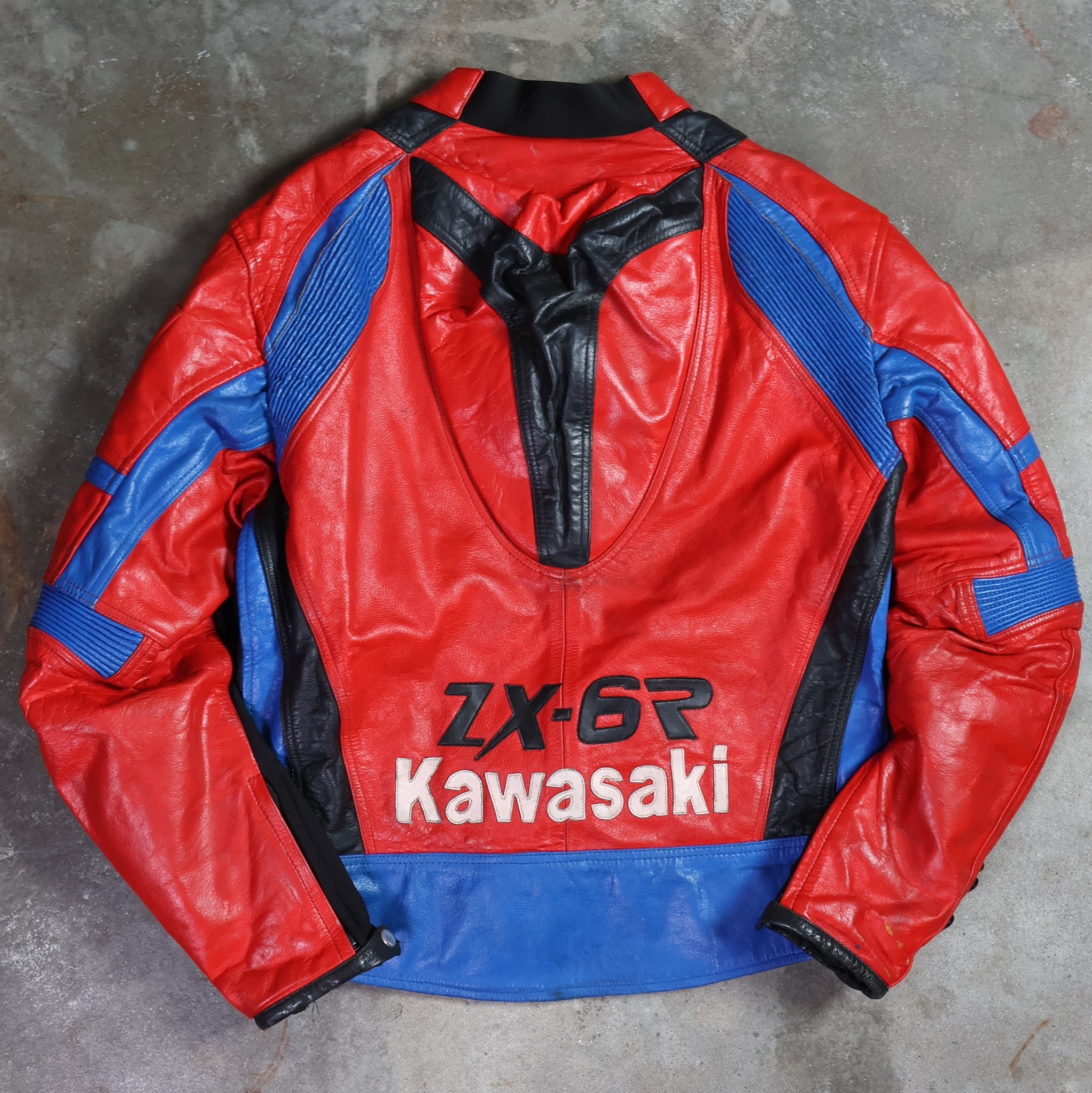 Kawaski Racer Leather Jacket 90s (Medium)