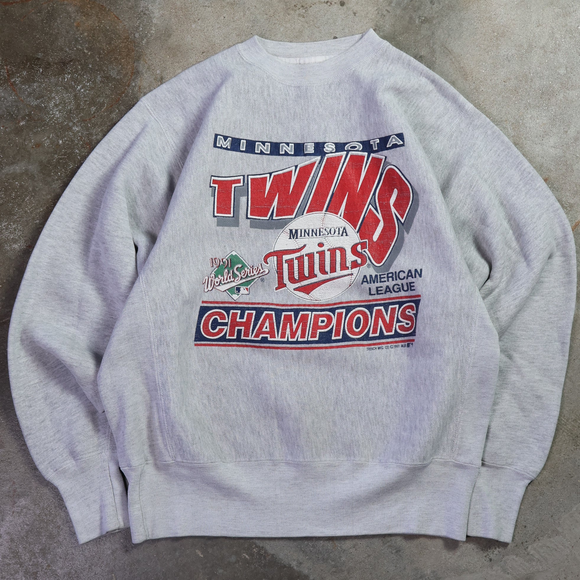 Minnesota Twins MLB World Series Champs Sweatshirt 1991 (Medium)