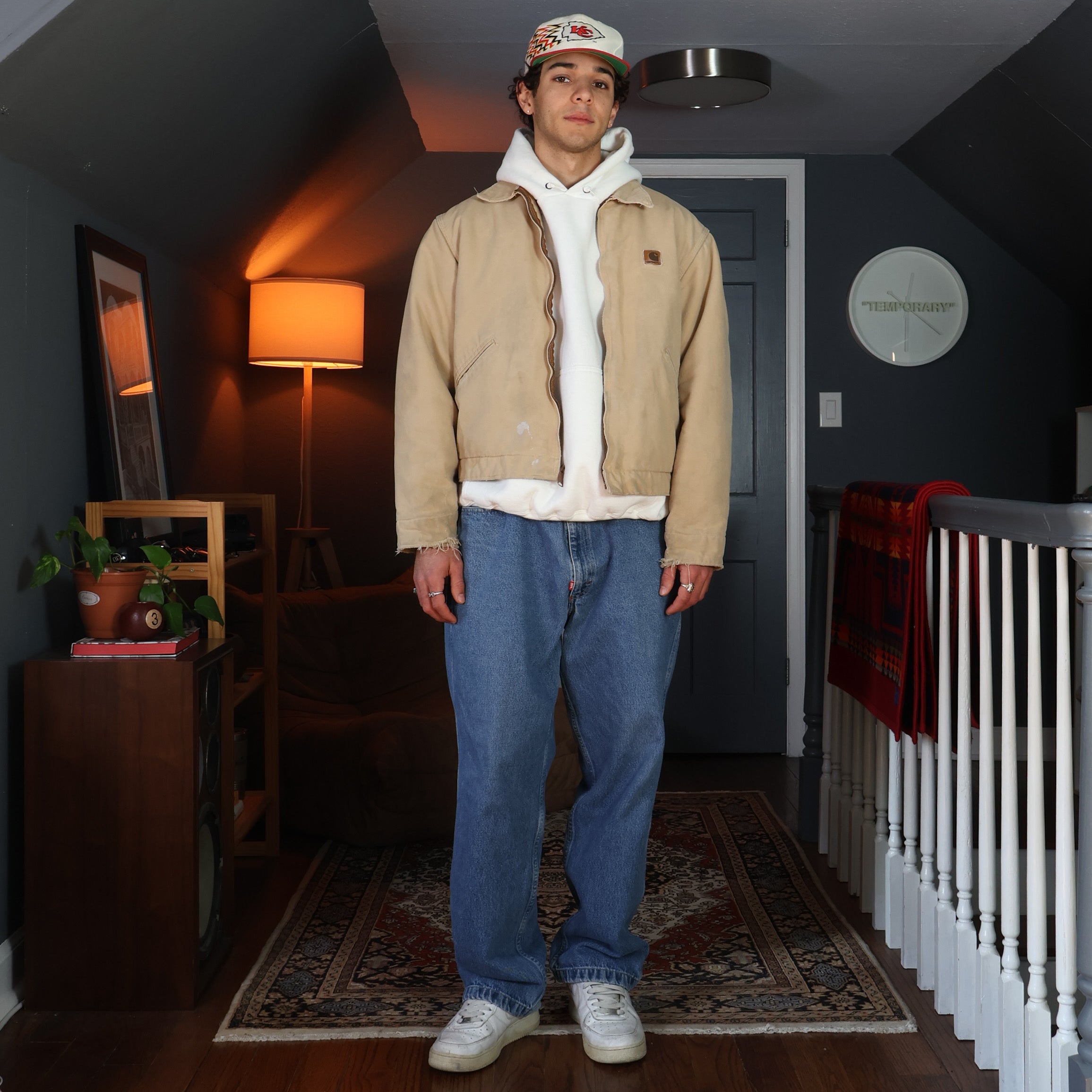 Tan Carhartt Detroit Jacket (Large)