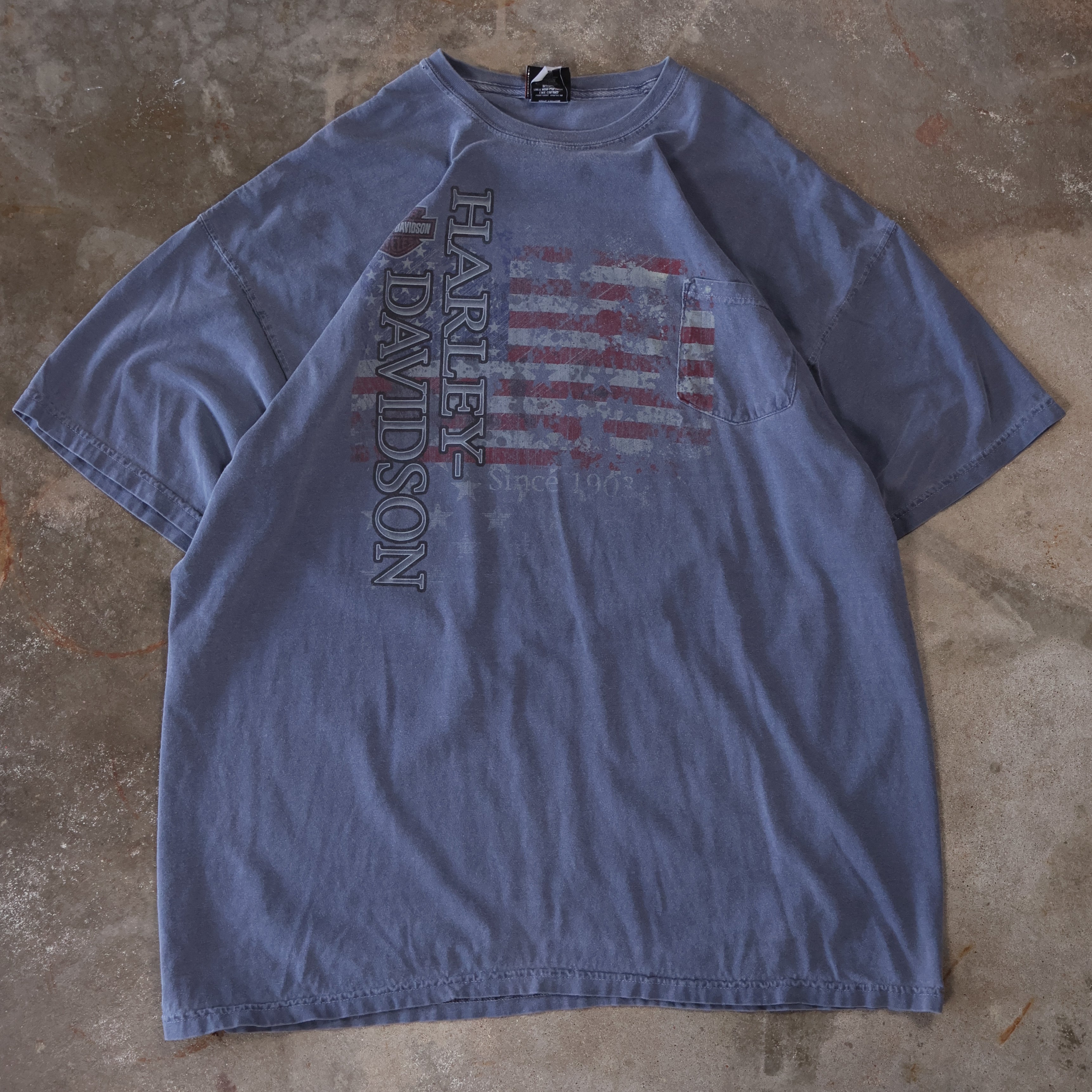 Harley Davidson Flag Pocket T-Shirt (XXL)