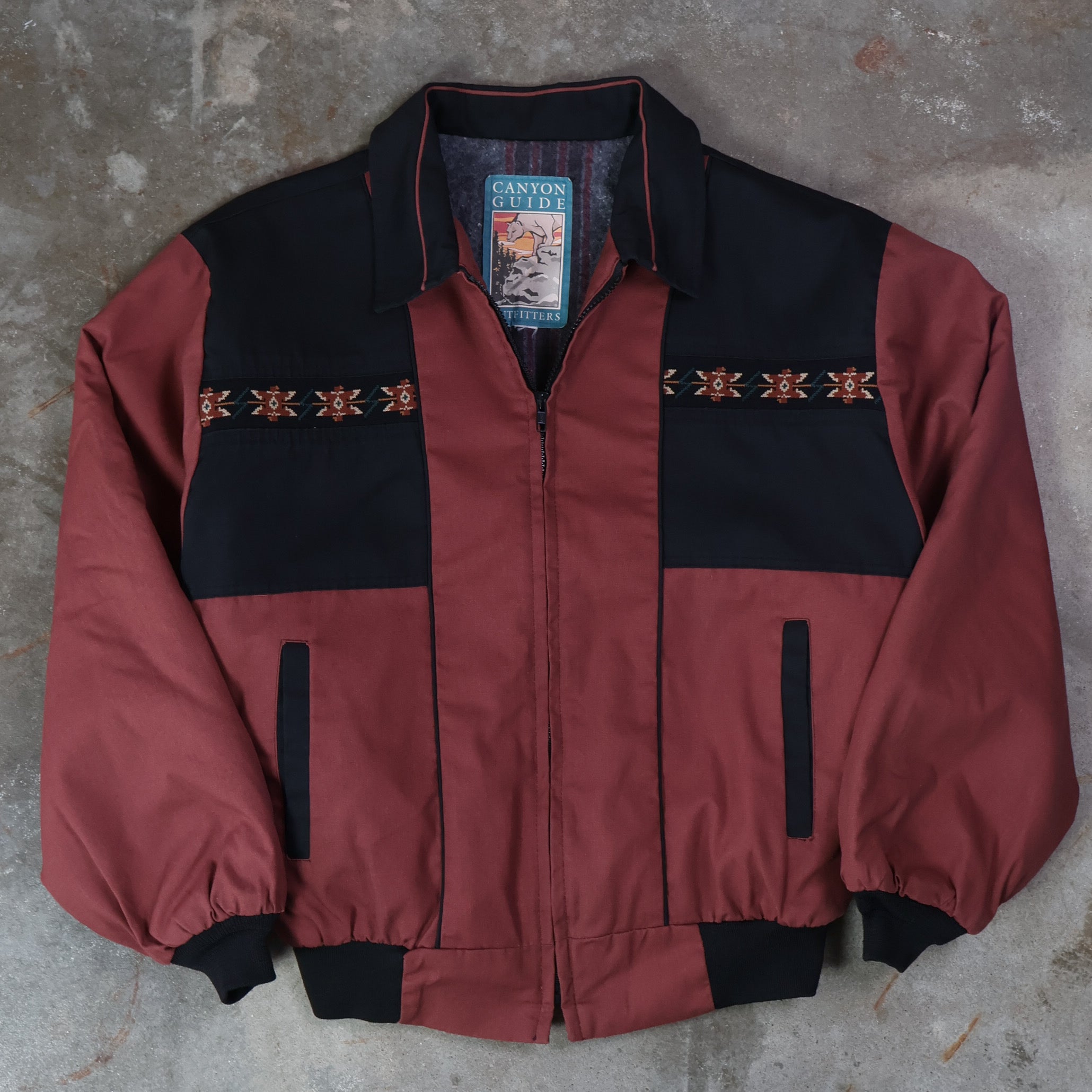 Clay Red Aztec Western Jacket 90s (Large)